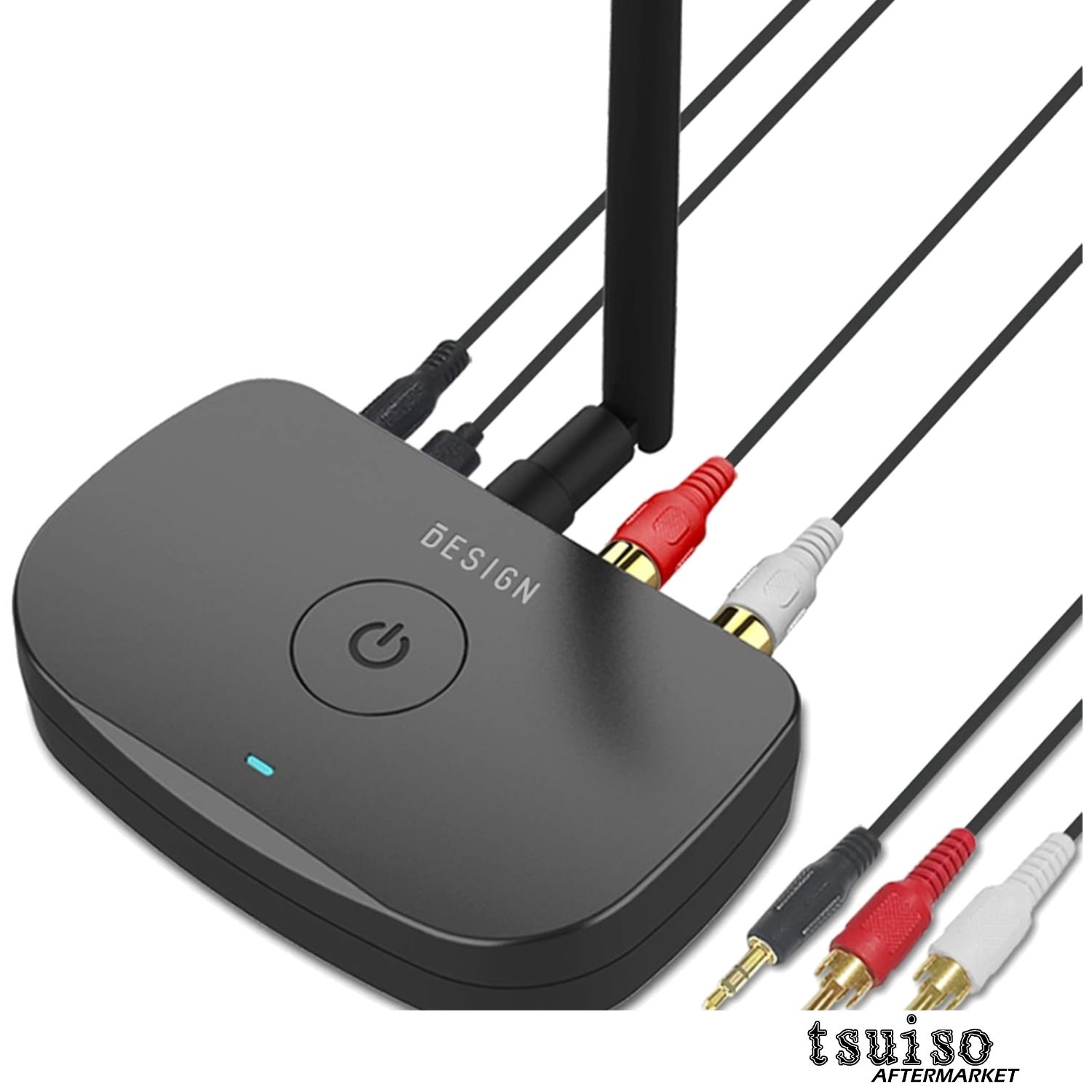Streaming Made Easy: BE-RCA Long Range Bluetooth Receiver for Home Stereo, Black