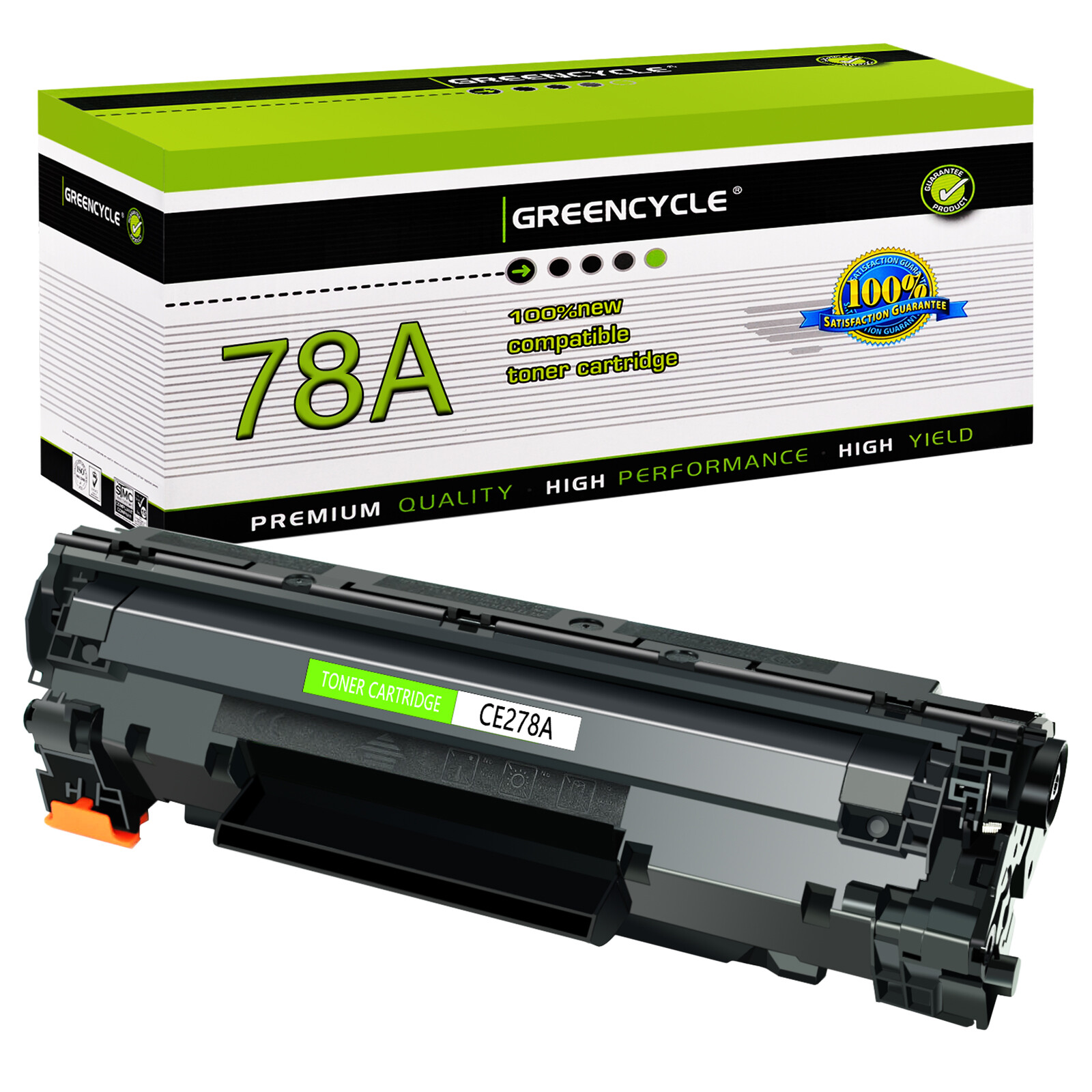 GREENCYCLE CE278A 78A Toner Cartridge For HP LaserJet P1606dn M1536dnf M1536 MFP