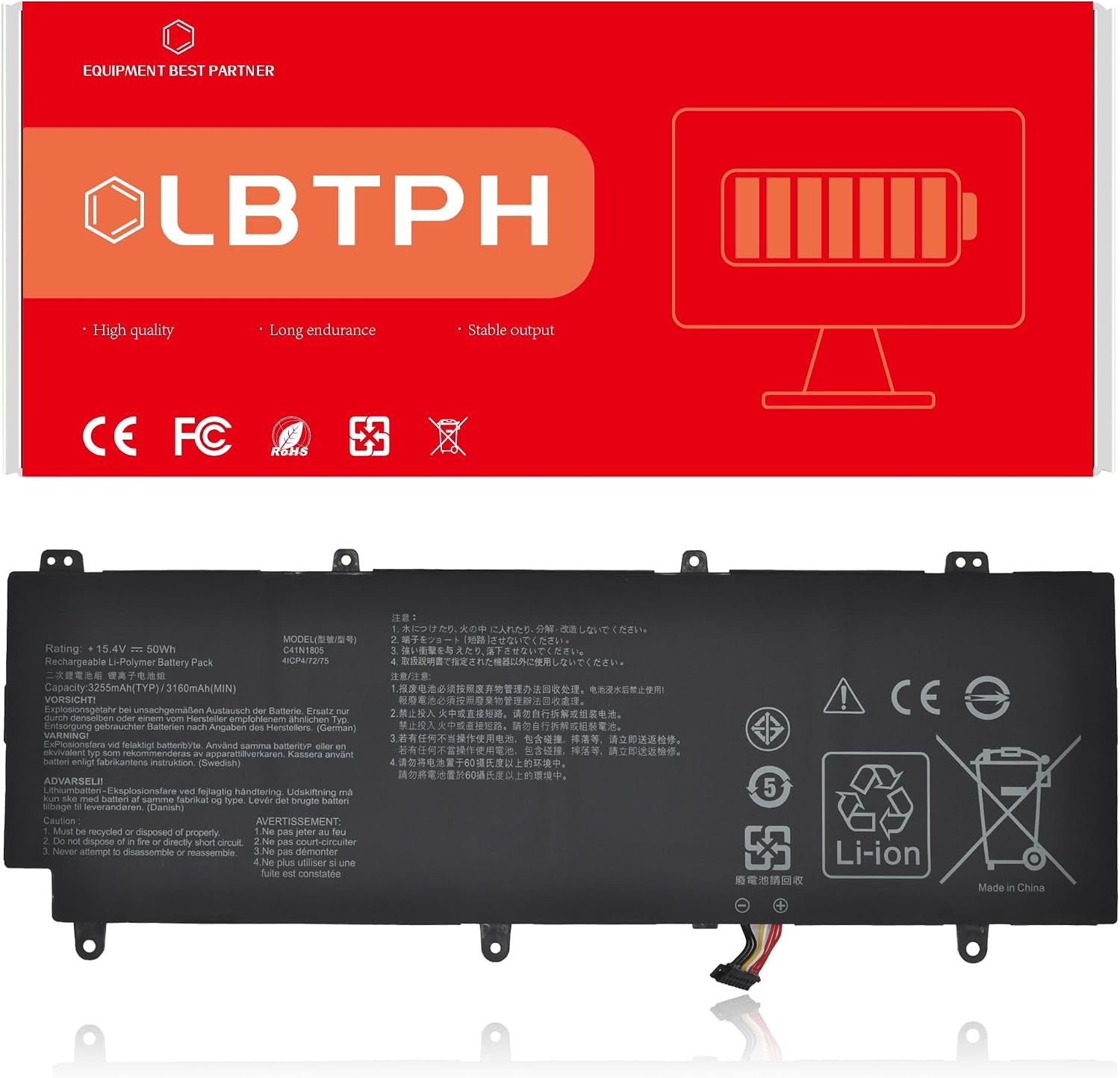 C41N1805 Battery For ROG Zephyrus S GX531 GX531GM GX531GS GX531GX GX531GXR