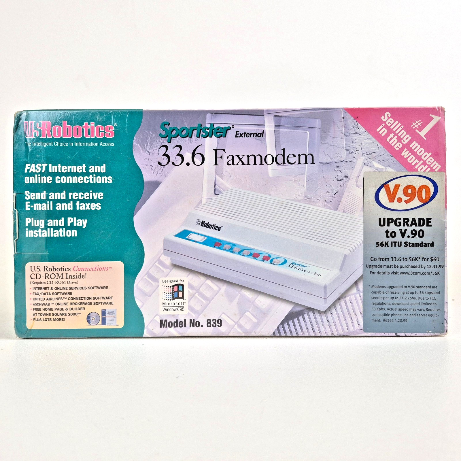 US Robotics Sportster 33.6 External Fax Modem - Factory Sealed