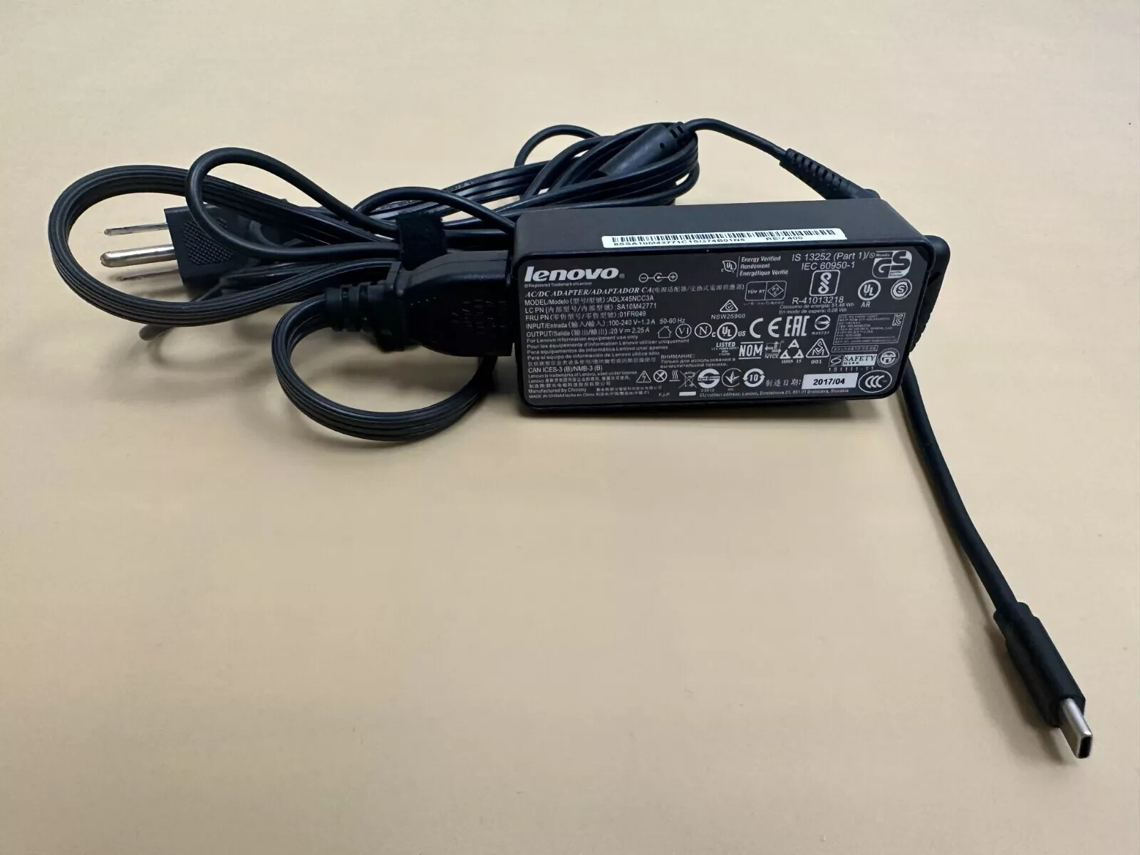 Genuine OEM 45W USB C Adapter Charger For HP Chromebook 934739-850 L43407-001 US