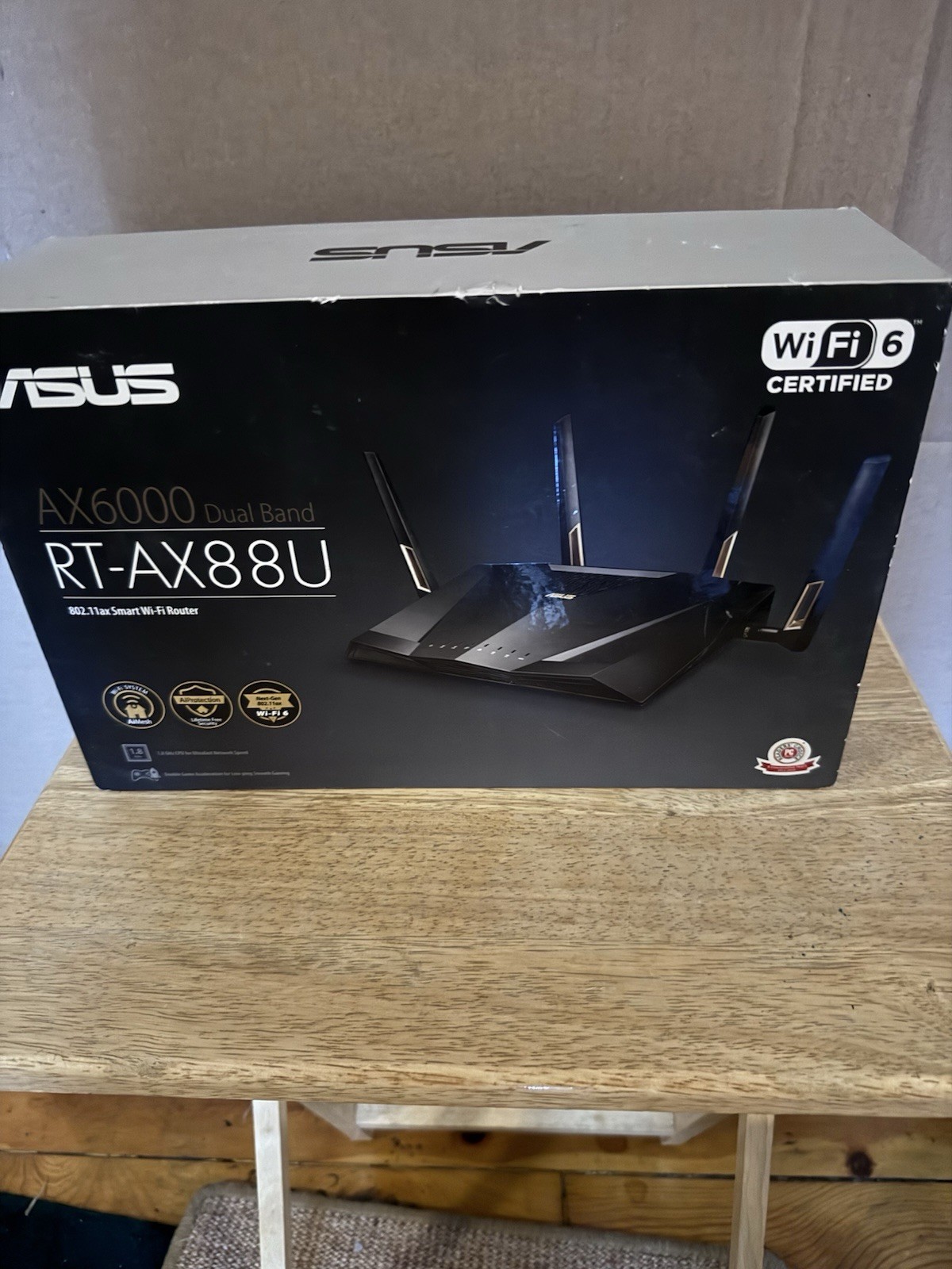 ASUS RT-AX88U AX6000 4804 Mbps Dual-Band Gigabit Router - Black