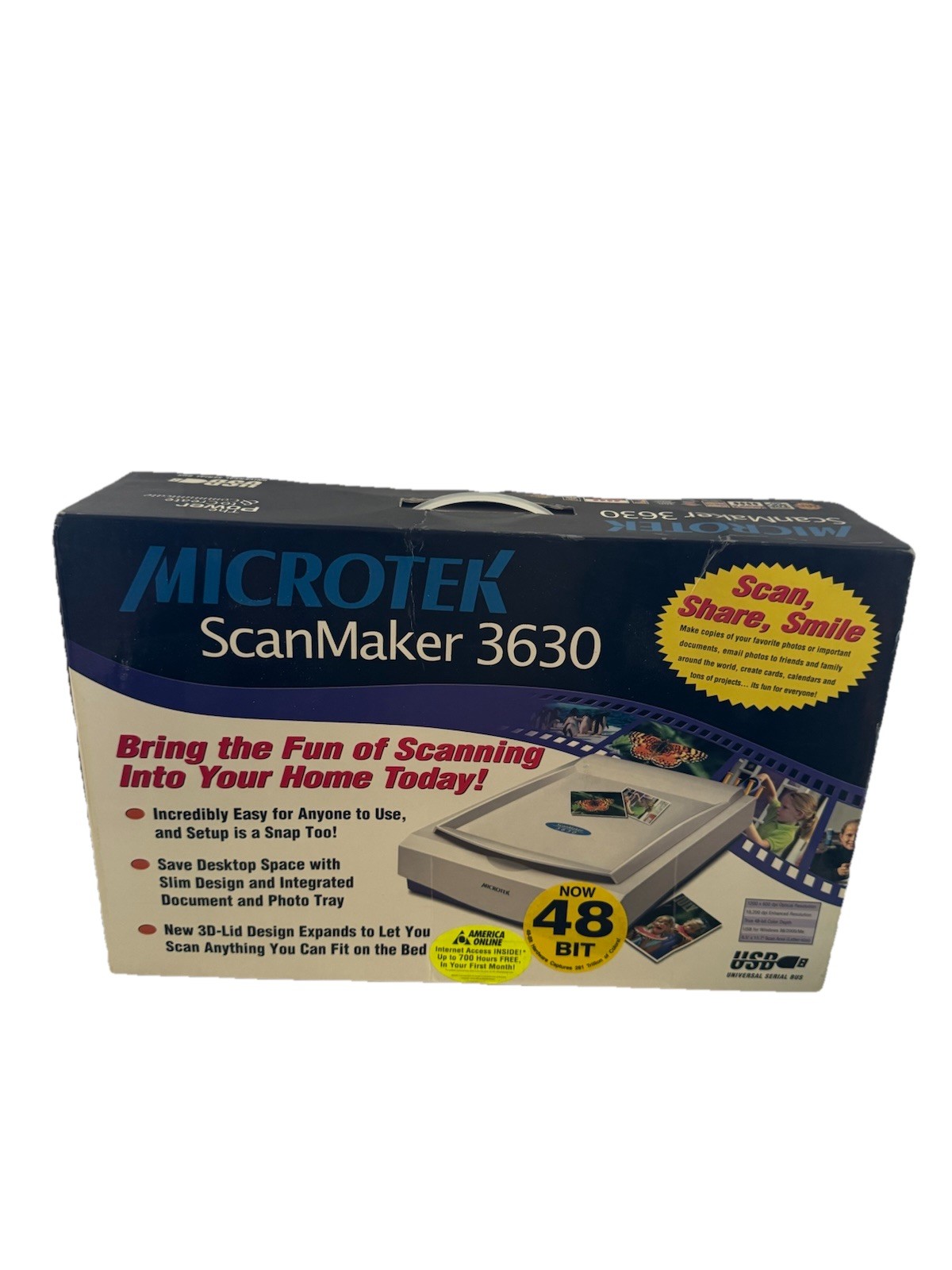 Microtek ScanMaker 3600 Flatbed Scanner New in box