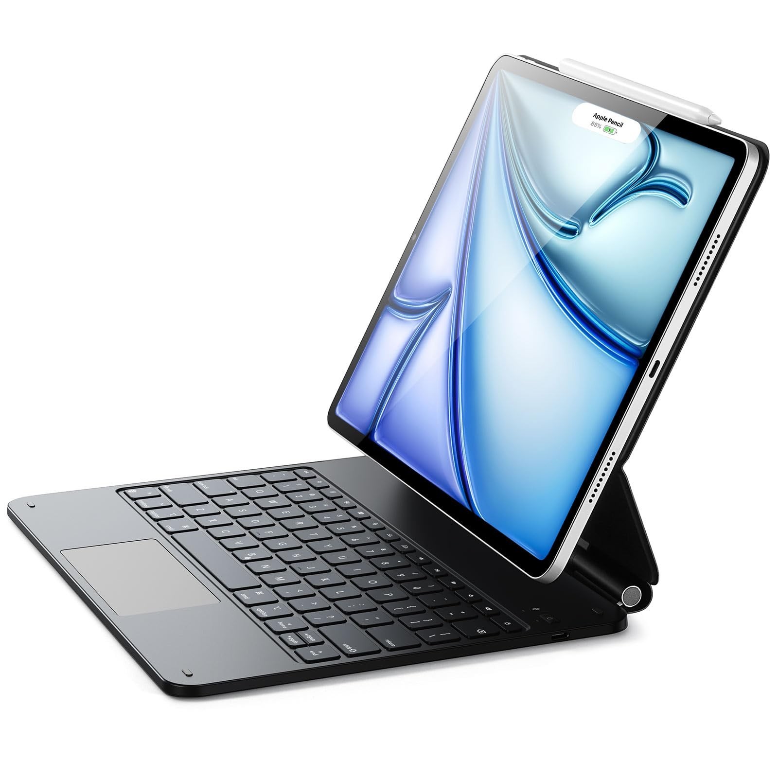 iPad Air 13/Pro 12.9 Inch Case with Keyboard, Quick-Set Magnetic Stand, Slim Des