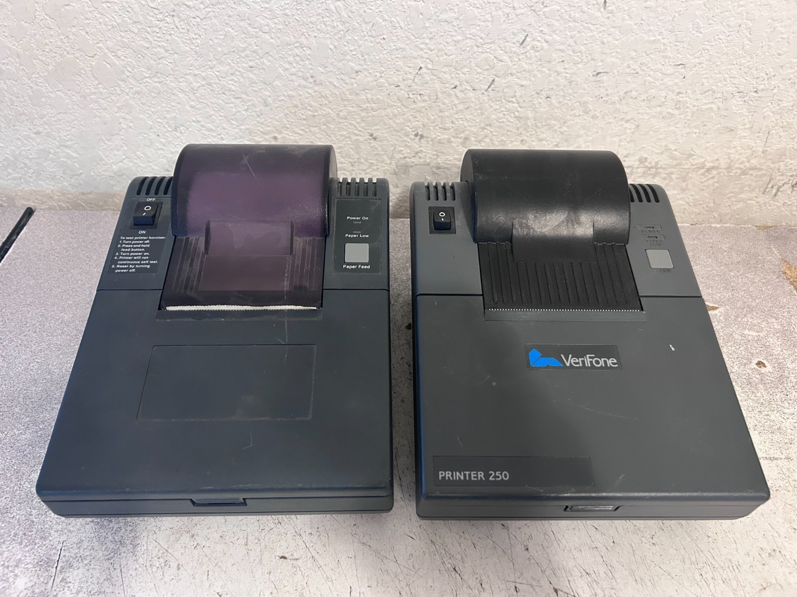 Lot of 2 Verifone Printers Model 250 No AC Adapter Untested Quick Ship