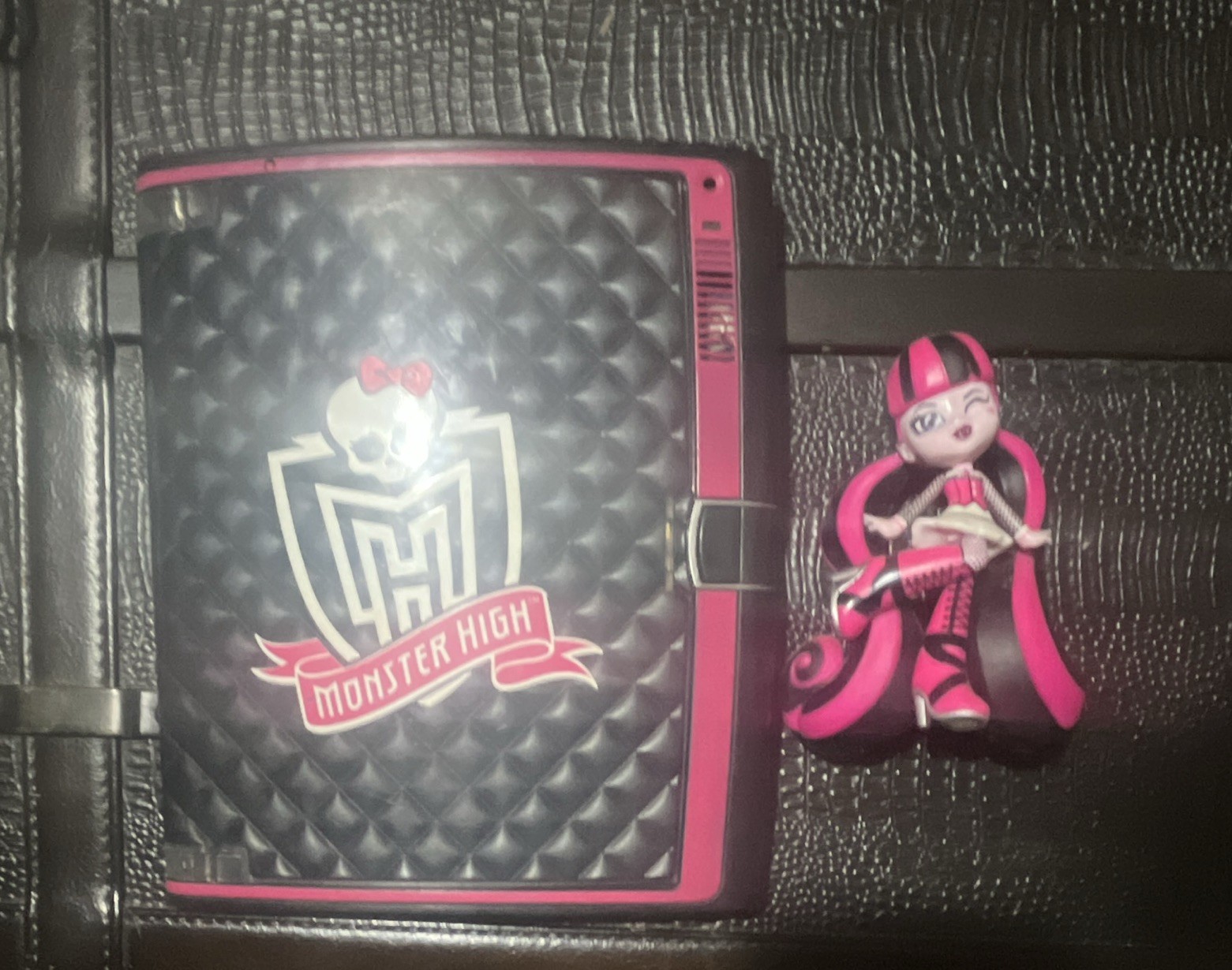 Monster high notebook case with draculaura figurine