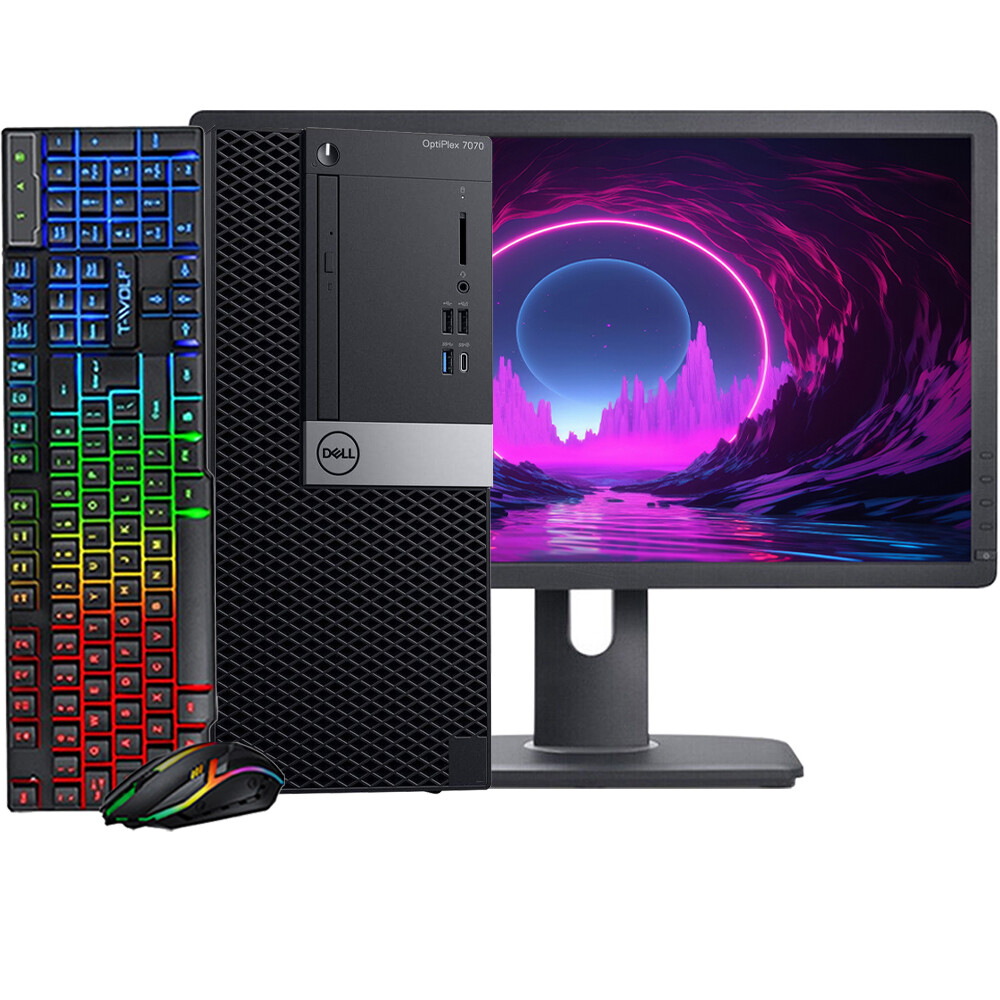Dell Gaming Computer PC i7 Tower 16GB RAM 1TB HD 22in LCD Windows 11 NVIDIA GPU