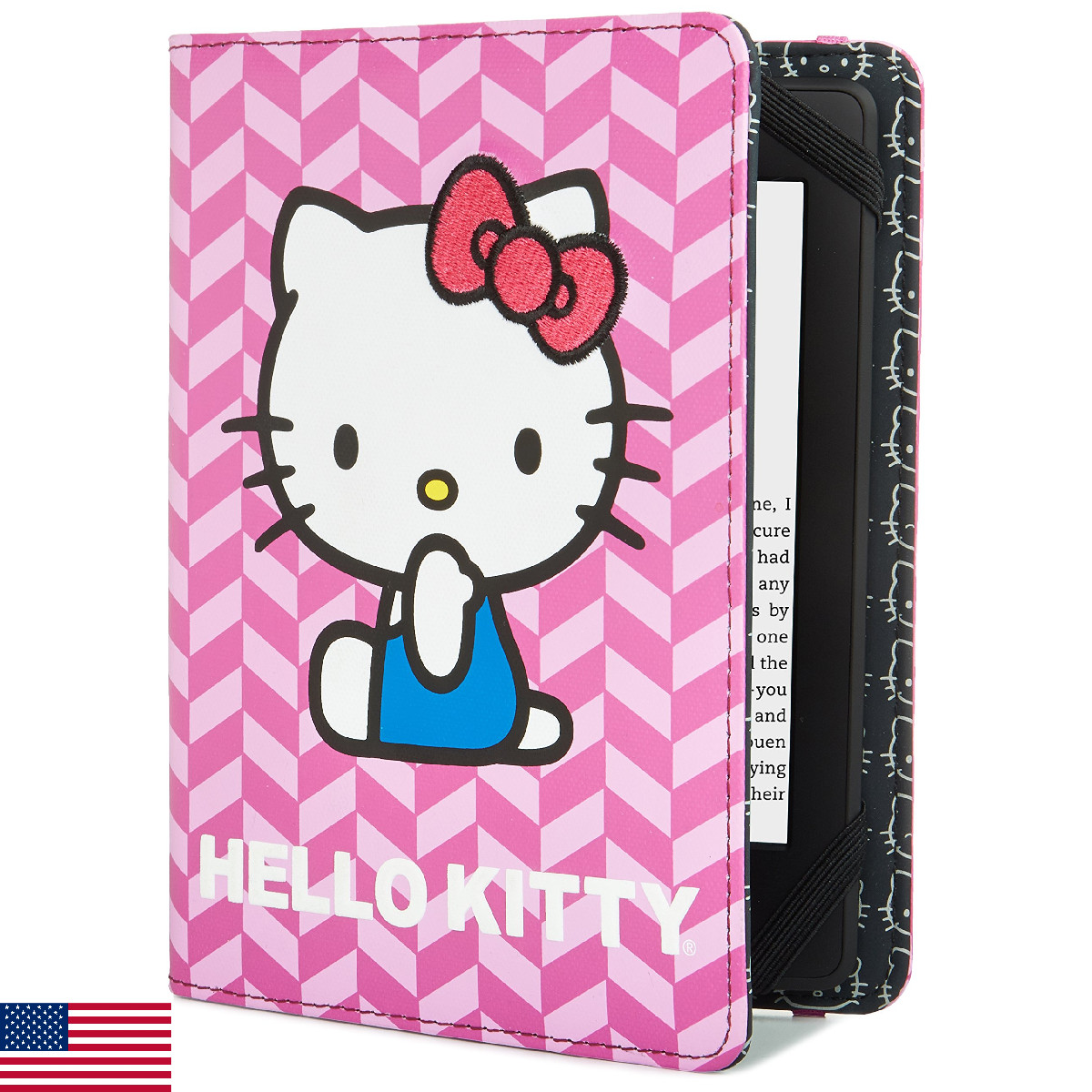 Hello Kitty Chevron Cover - Purple (Fits Kindle Paperwhite, Kindle & Kindle Touc