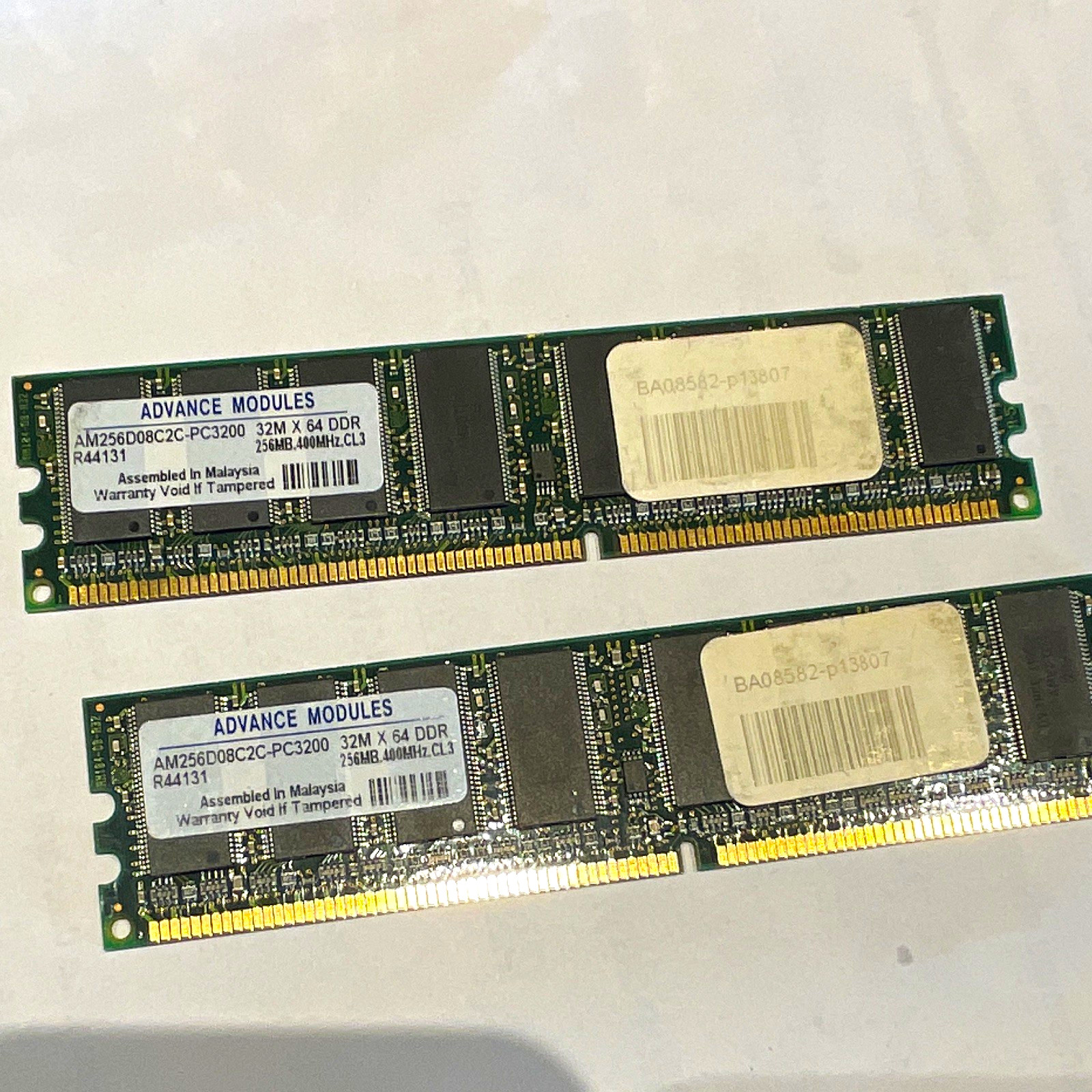 Advance Modules 512MB Kit (2x256MB) DDR SDRAM DIMM 184-Pin PC-3200 CL3