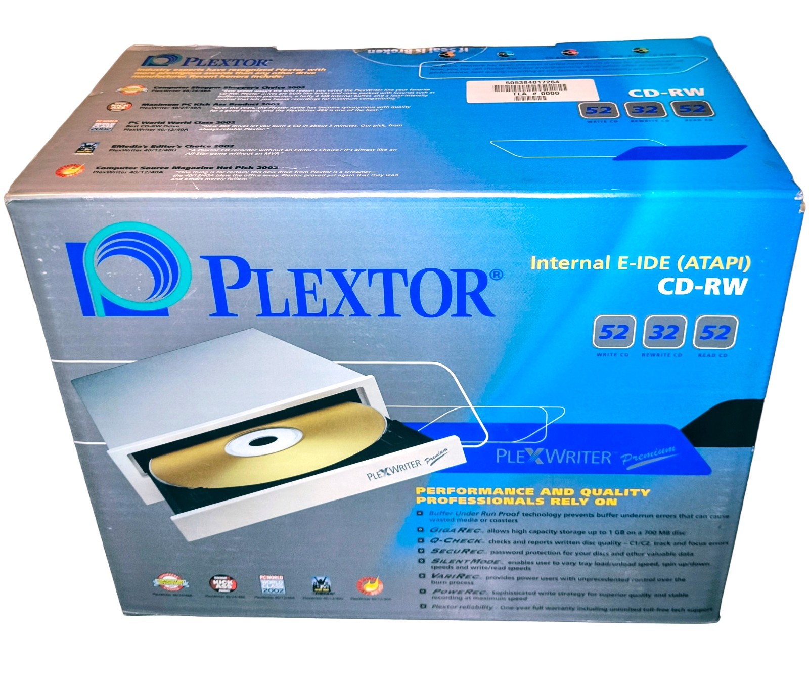  Plextor Plexwriter Premium  Cd-Rw Drive 52 32 52 Px-premium/ Sw New Sealed Rare