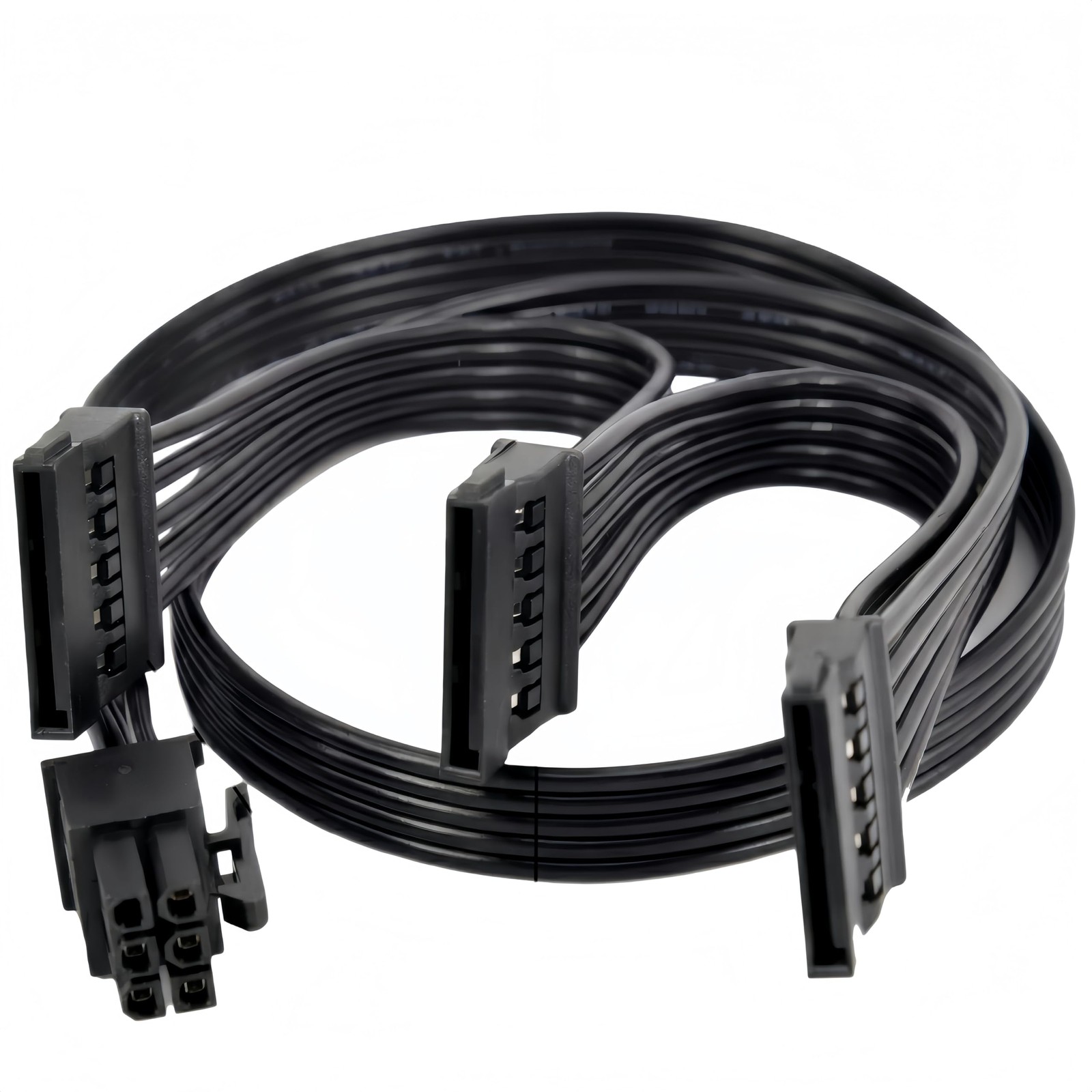 for Corsair PSU 6 Pin to 3X 15 Pin SATA Power Cable, for HDD/SSD/Riser