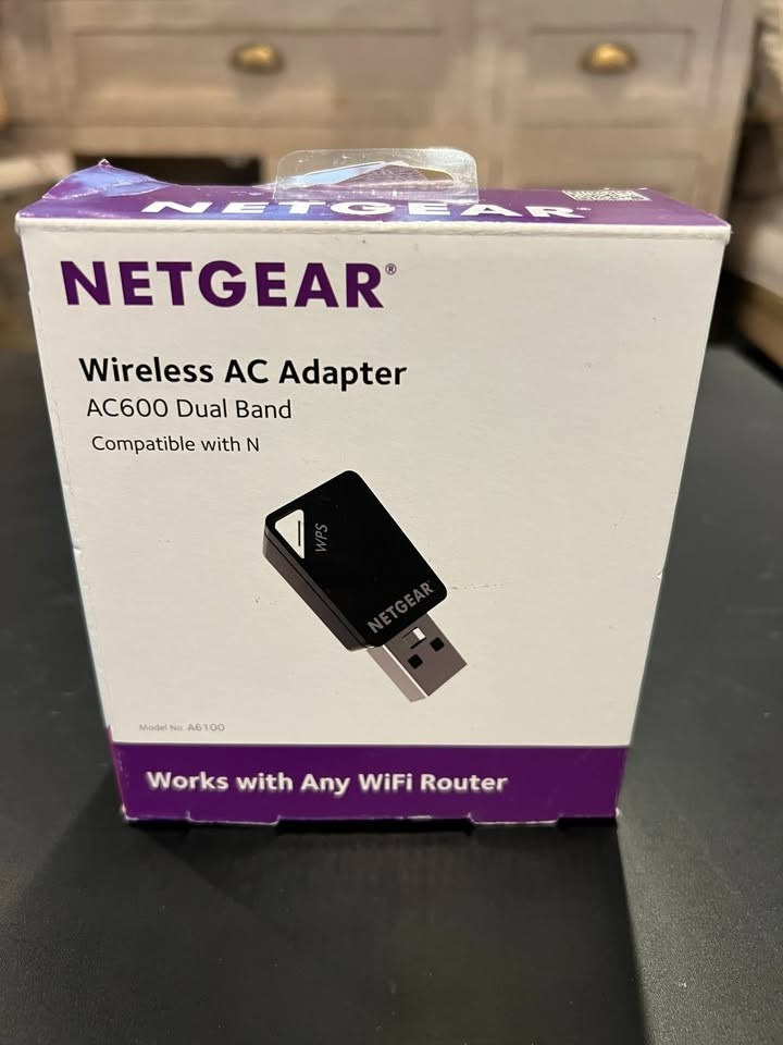 NETGEAR AC600 Wi-Fi USB 2.0 Mini Adapter for Desktop PC - Black