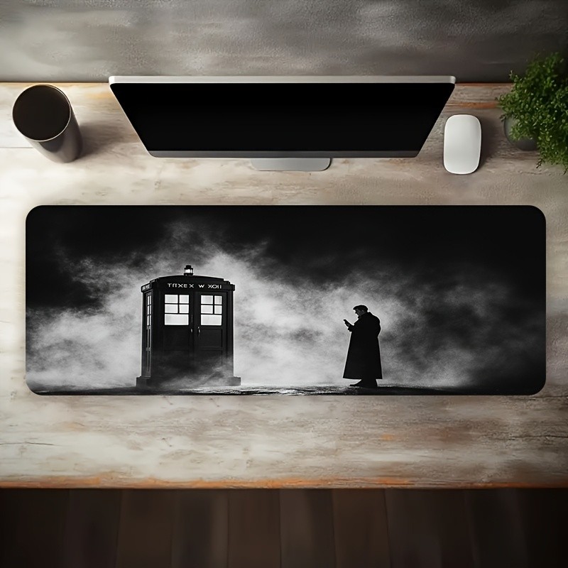 1pc Large Phone Booth Gaming Mouse Pad Suitable for PC, Computer Desk Mat with