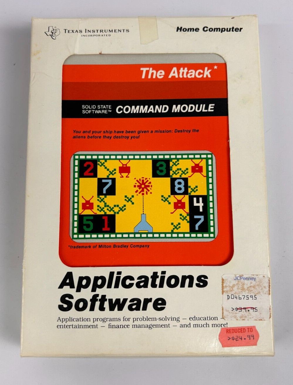 Computer Applications Software - THE ATTACK - Texas Instruments TI-99/4a