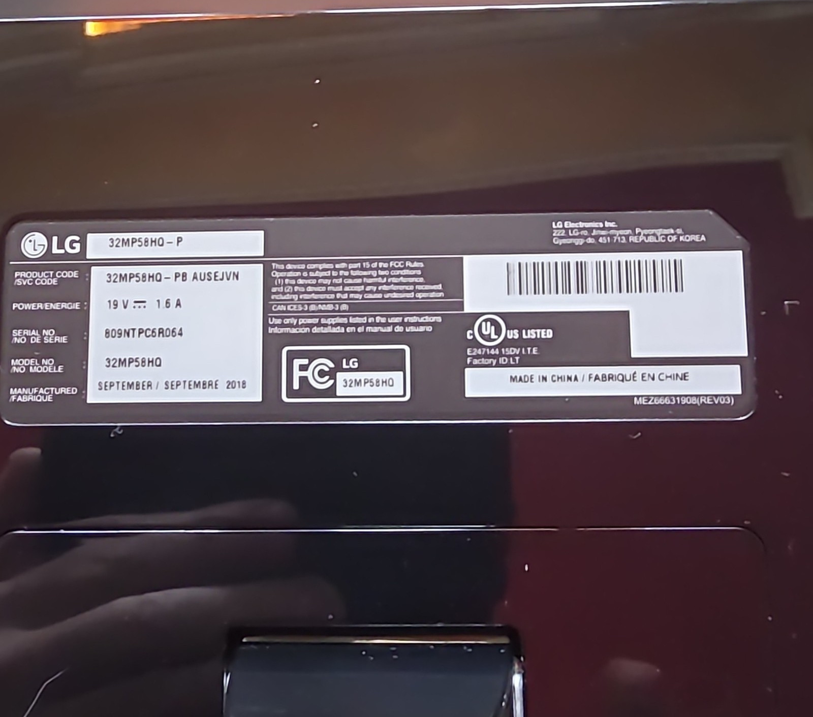 LG 32MP58HQ-P 32" Monitor Black | 32 Inch Display | VGA HDMI Inputs