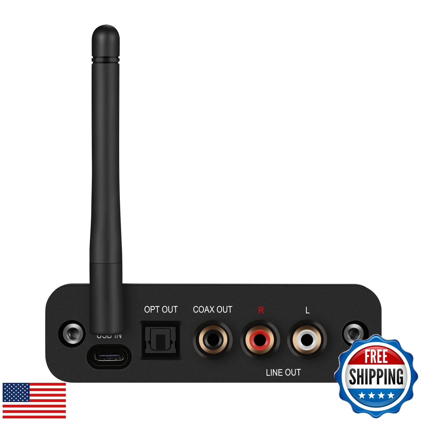 BluDento B2 aptX HD, LDAC Hi-Fi Bluetooth 5.1 Audio Receiver,Bluetooth Adapte