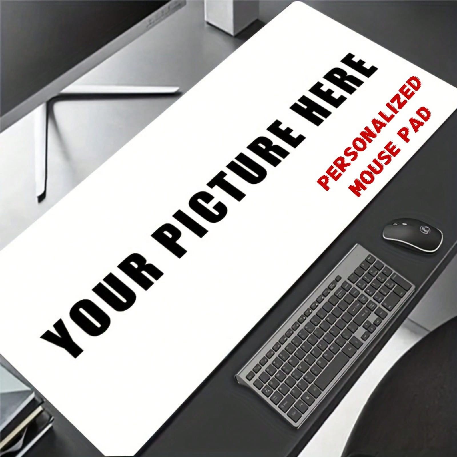 Custom Photo Personalized Gaming Mouse Pad - Non-Slip Surface with Text Logo ❀