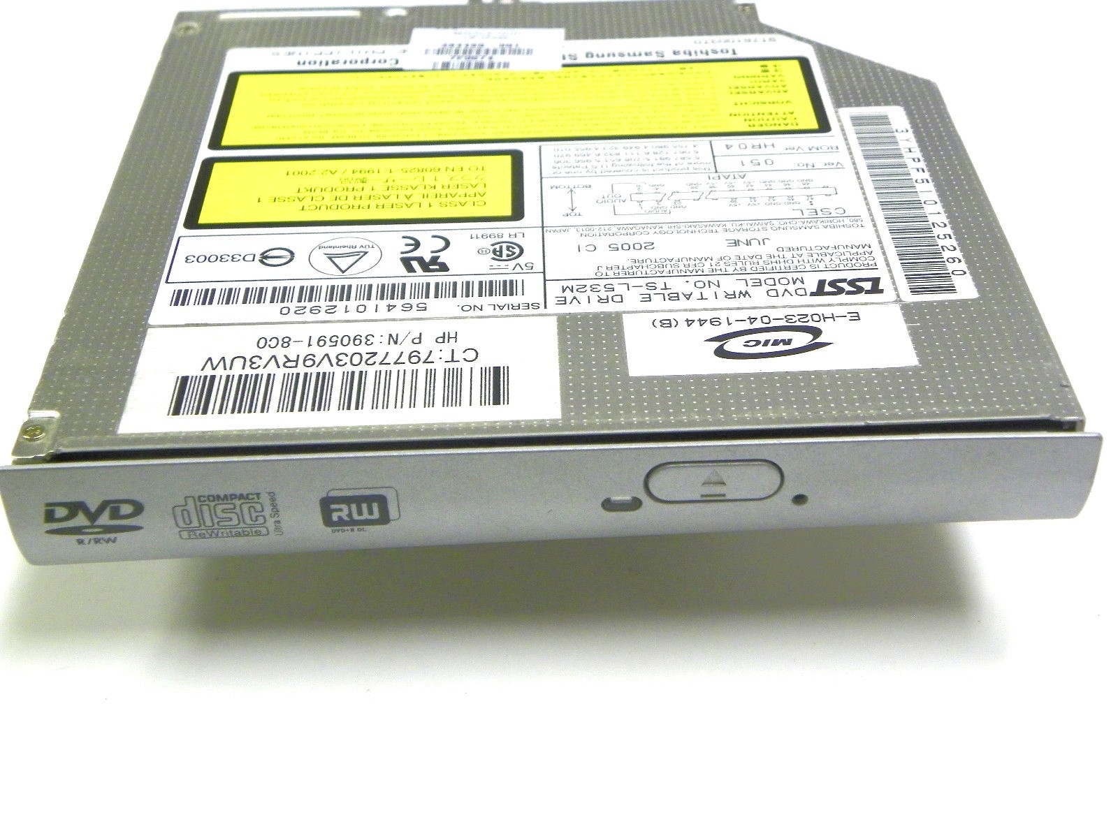 Toshiba TS-L532M Notebook IDE DVD+RW Drive HP 394460-001 Genuine