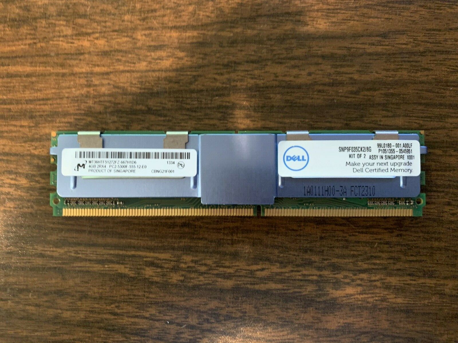 Micron 4GB 2RX4 PC2-5300F-555-12-E0 MT36HTF51272FZ-667H1D6