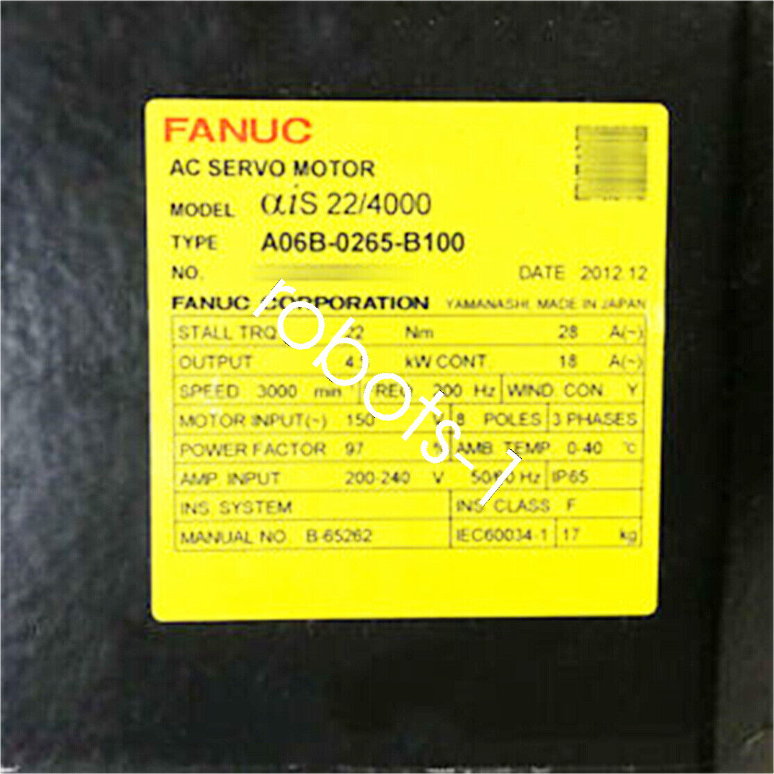 A06B-0265-B100  New In Box FANUCServo Motor FedEx or DHL