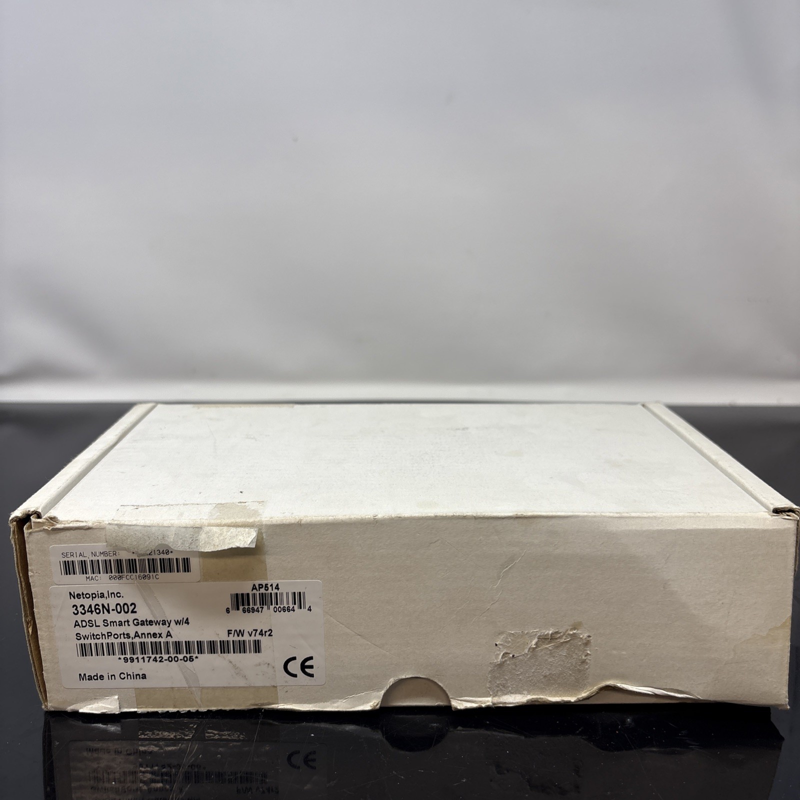 Netopia 3346N-002 Wireless Link Modem with LAN (4) Port Router AC Adapter