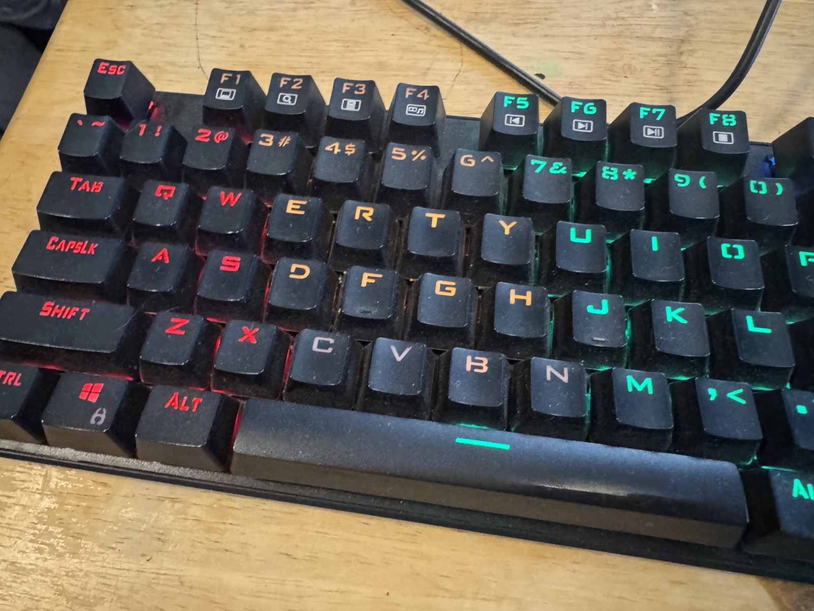 Pictek PC305A Wired RGB Mechanical Gaming Keyboard - Tested Working