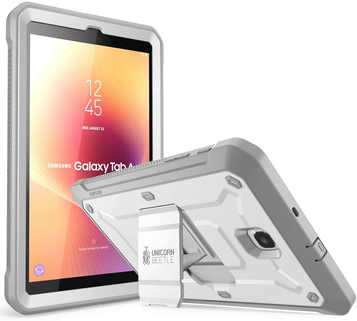 For SamsungGalaxy Tab A 8.0"( 2018 )Model SM-T387 SUPCASE Case Stand Cover,White