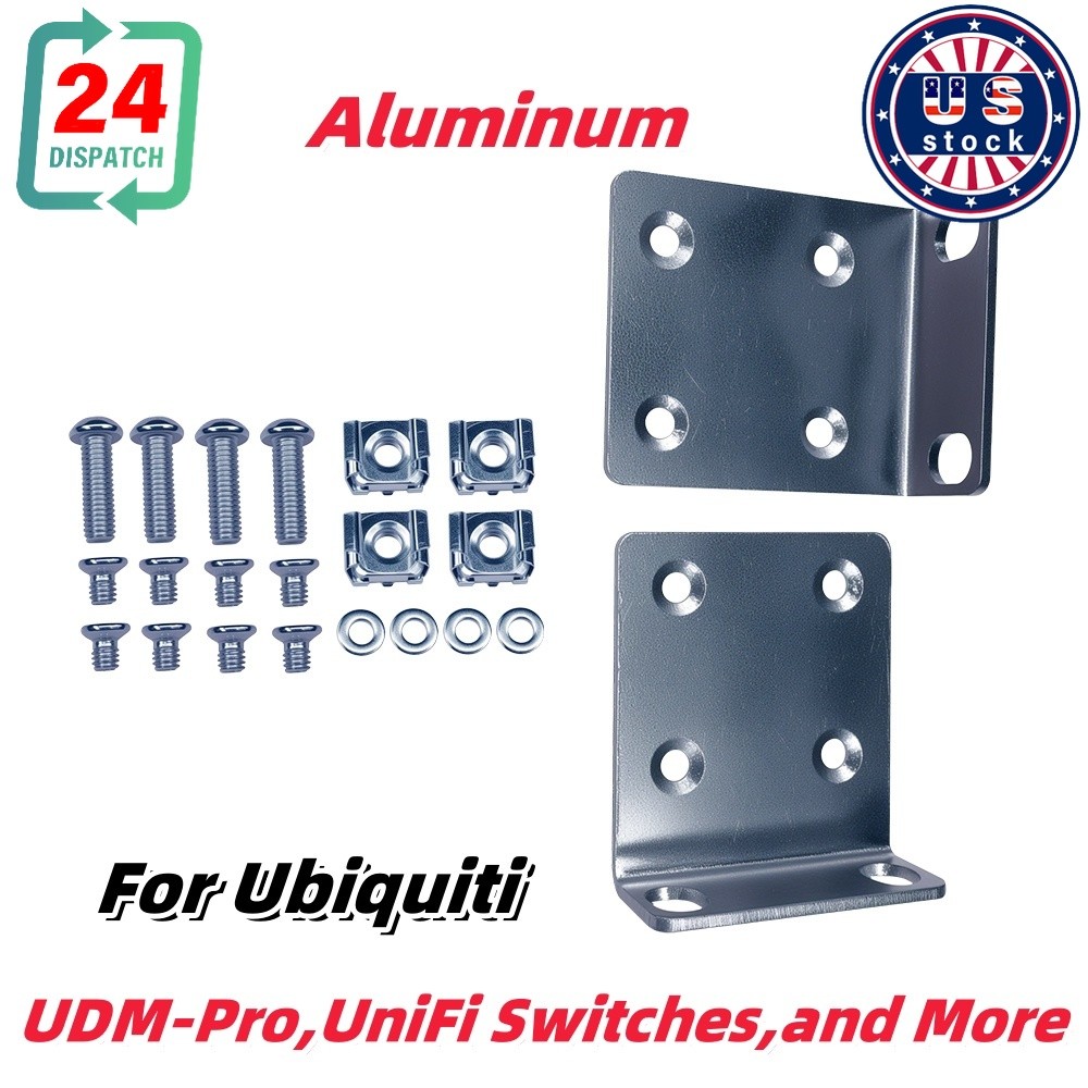 Rack Ears Mounting Kit Replacement For Ubiquiti/UDM-Pro UniFi Switche Left+Right