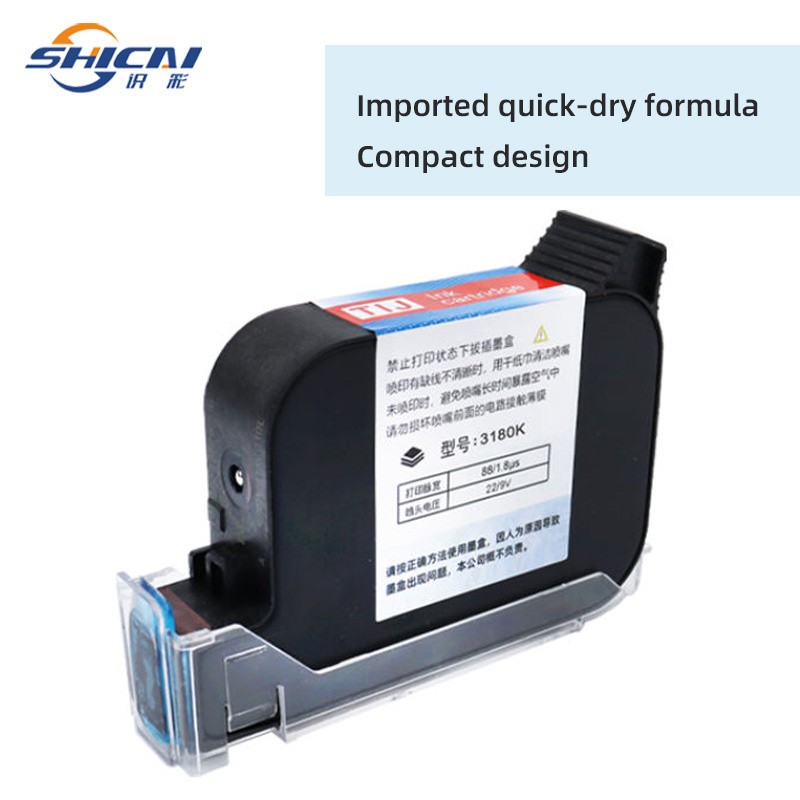 3pcs Blue Refillable Ink Cartridge Quick Dry for 12.7mm Handheld Inkjet Printer