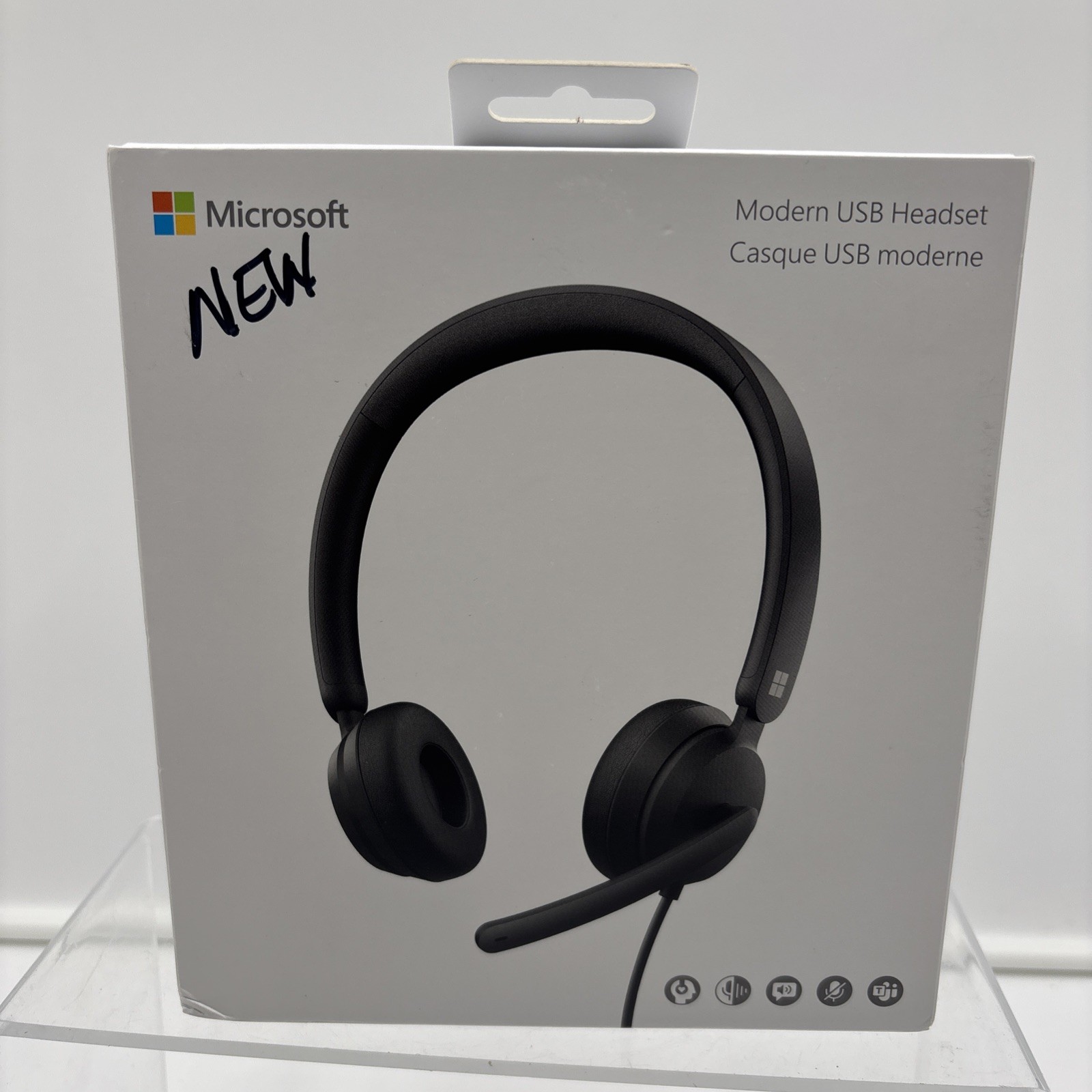 Microsoft Microphone Modern USB-a Headset Model 1989 Mute Volume Control  TEAMS