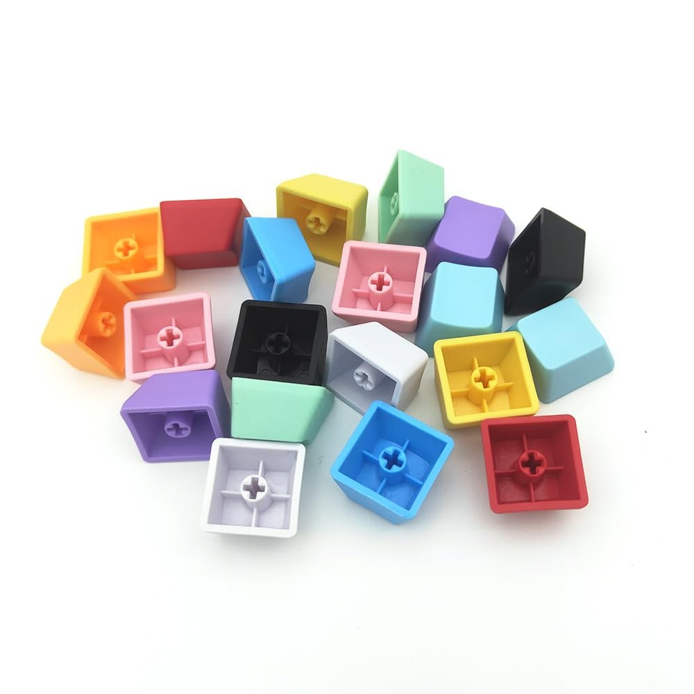 OEM Profile Blank Keycaps PBT Rainbow Mixed Colors 1U R4 100pcs Set