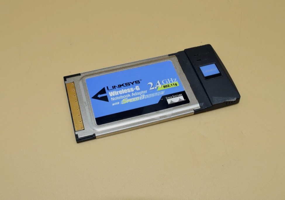 Linksys PCMCIA Wireless G Notebook Adapter WPC54GS Ver2 With Speed Booster WIFI