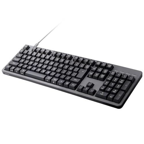 ELECOM Mechanical Keyboard Leggero Wired Full Size N-Key Rollover Support 50 Mil