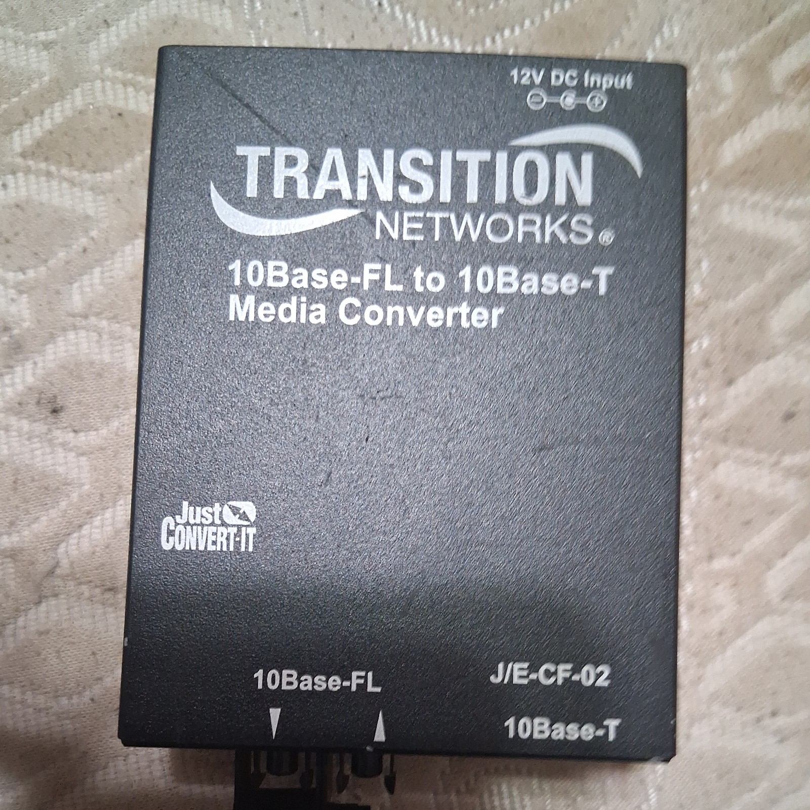 Transition Network J/E-CF-02 Fast Ethernet 10Base-FL to 10base-T Media Converter