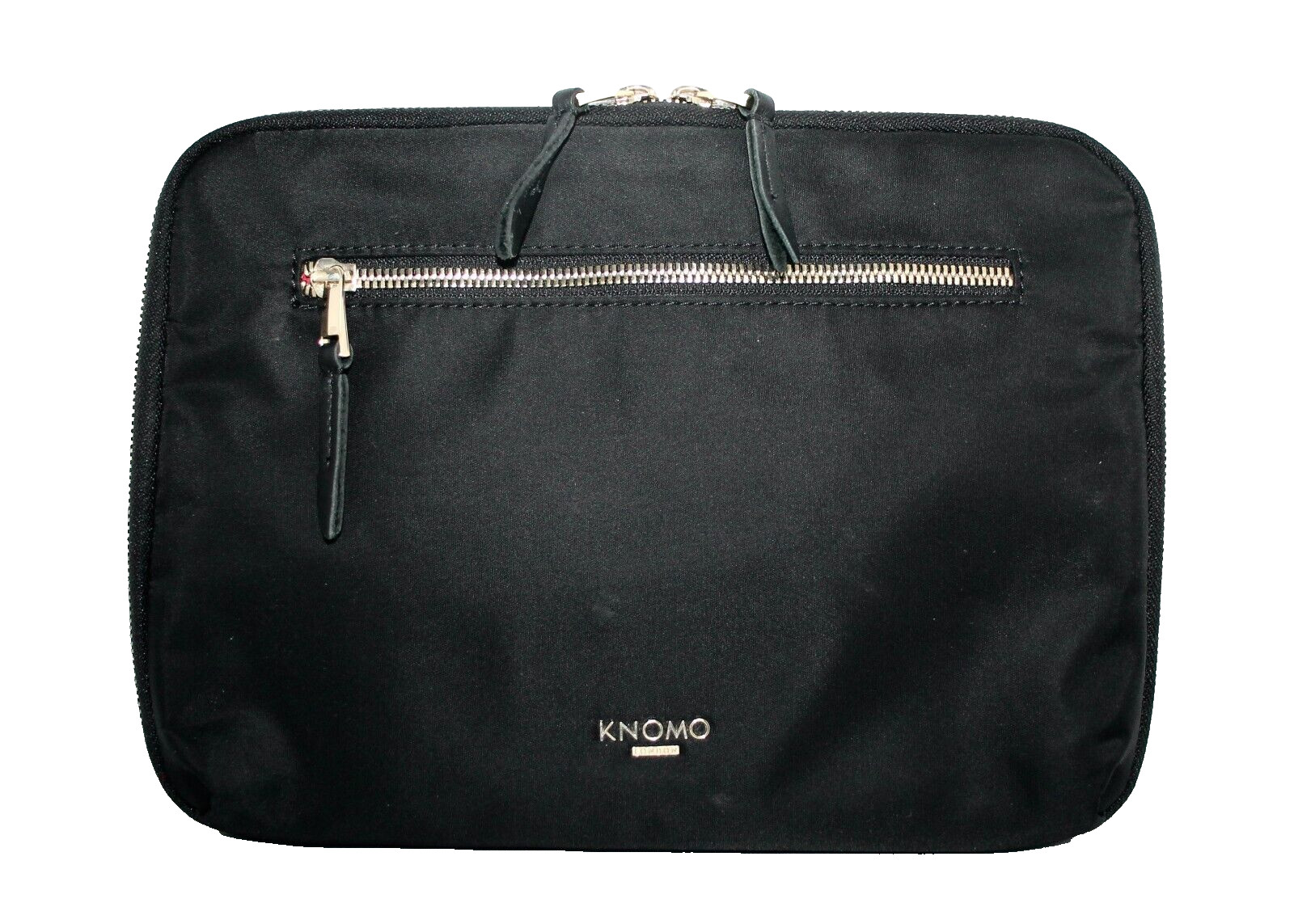 KNOMO LONDON Mayfair 11" RFID Tech Organizer Tablet Folio Black Nylon