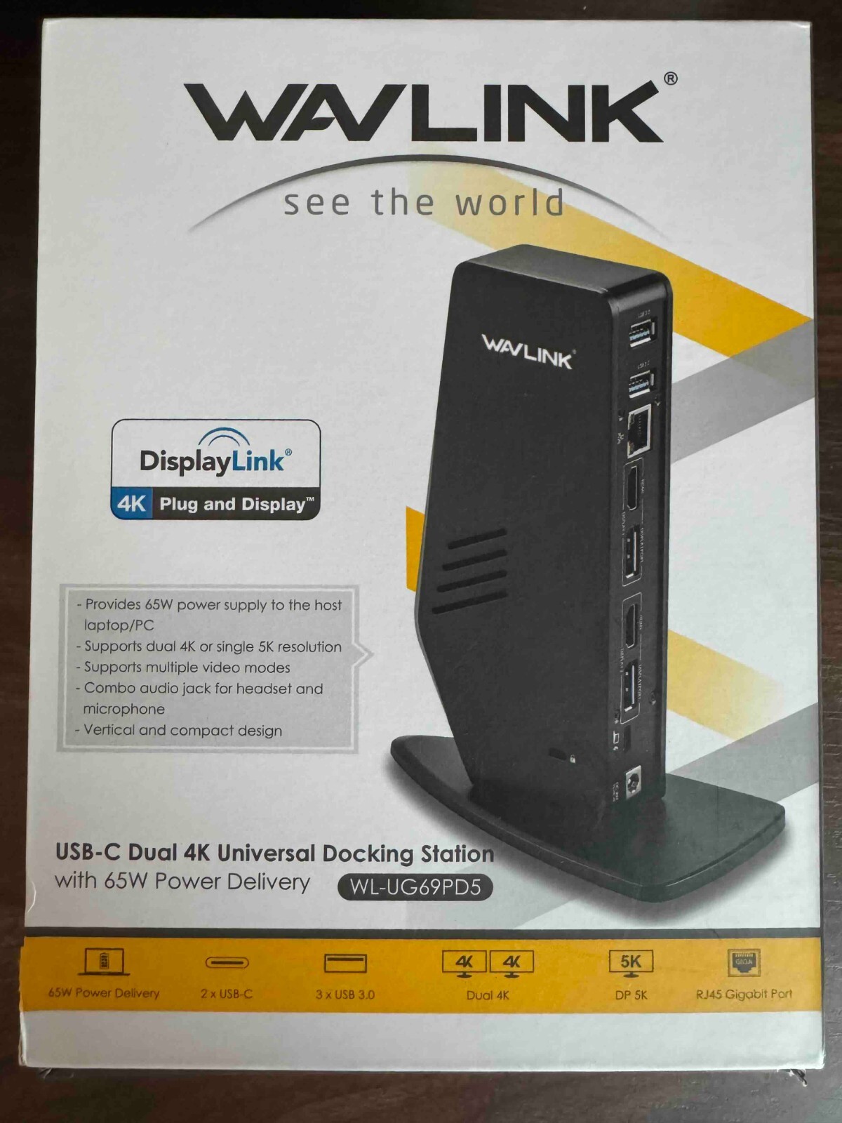 WAVLINK Laptop Docking Station Thunderbolt 4/3 Multi Display HUB PC Montior HDMI