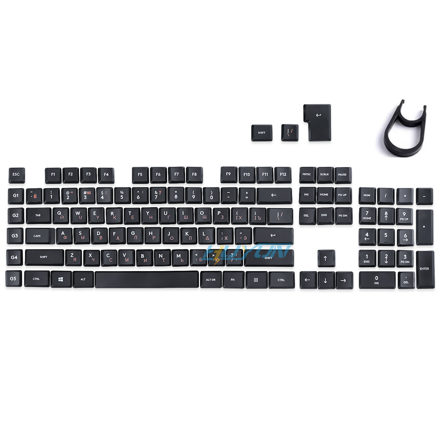 A Full Set Russian Replacement Keycaps for Logitech G813/G815/G913/G915 Keyboard