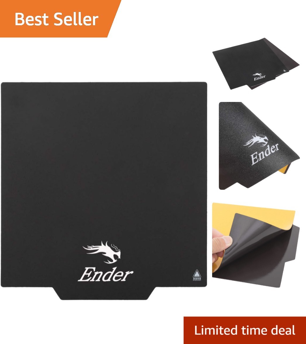 High-Quality Black Magnetic 3D Printer Build Surface - 9.25" Lightweight Design