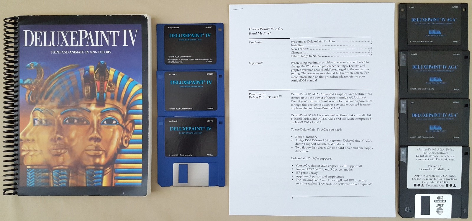 Deluxe Paint IV v4.1 & 4.61 AGA ©1991 EA Electronic Arts for Commodore Amiga