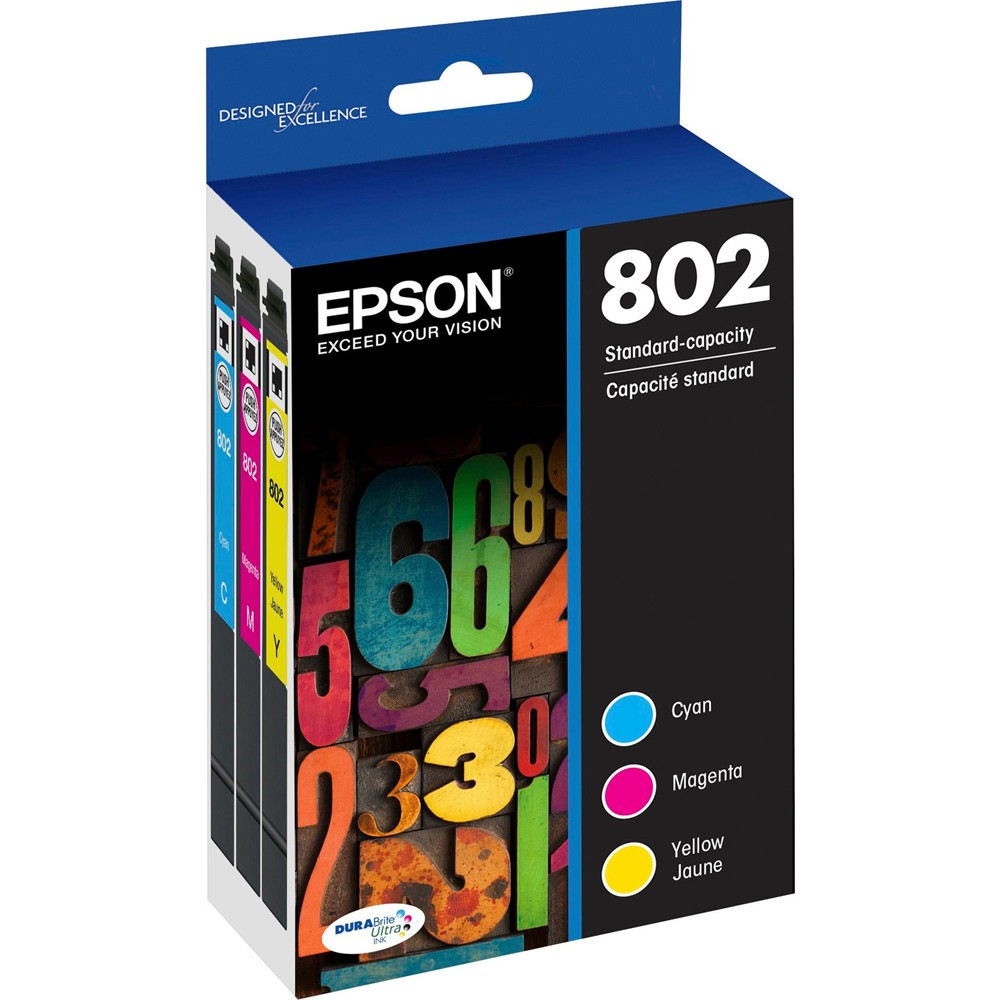 Epson T802520-S 802 Standard-capacity Color Multi-Pack Ink Cartridges