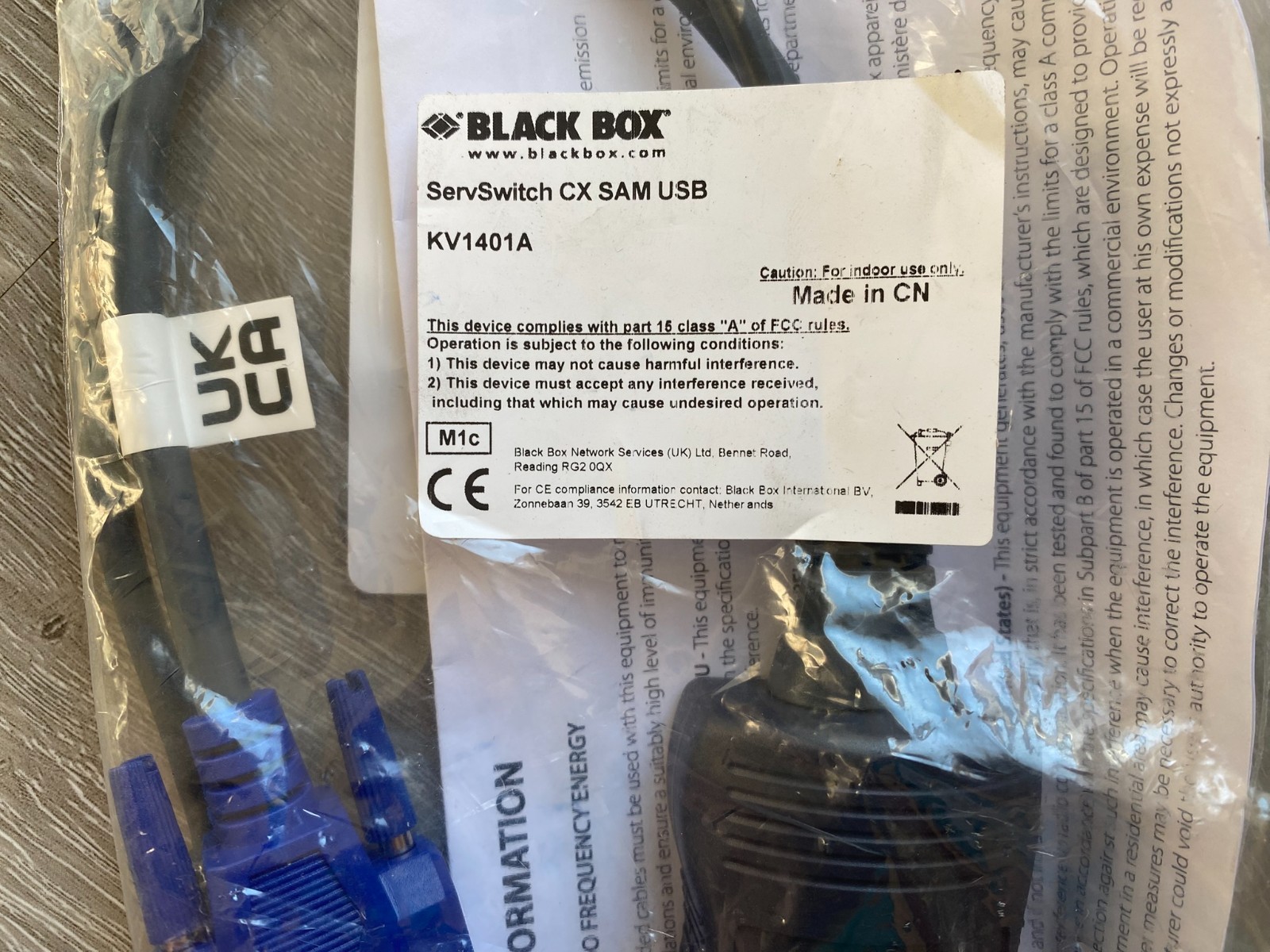 Black Box Servswitch CX SAM USB KV1401A