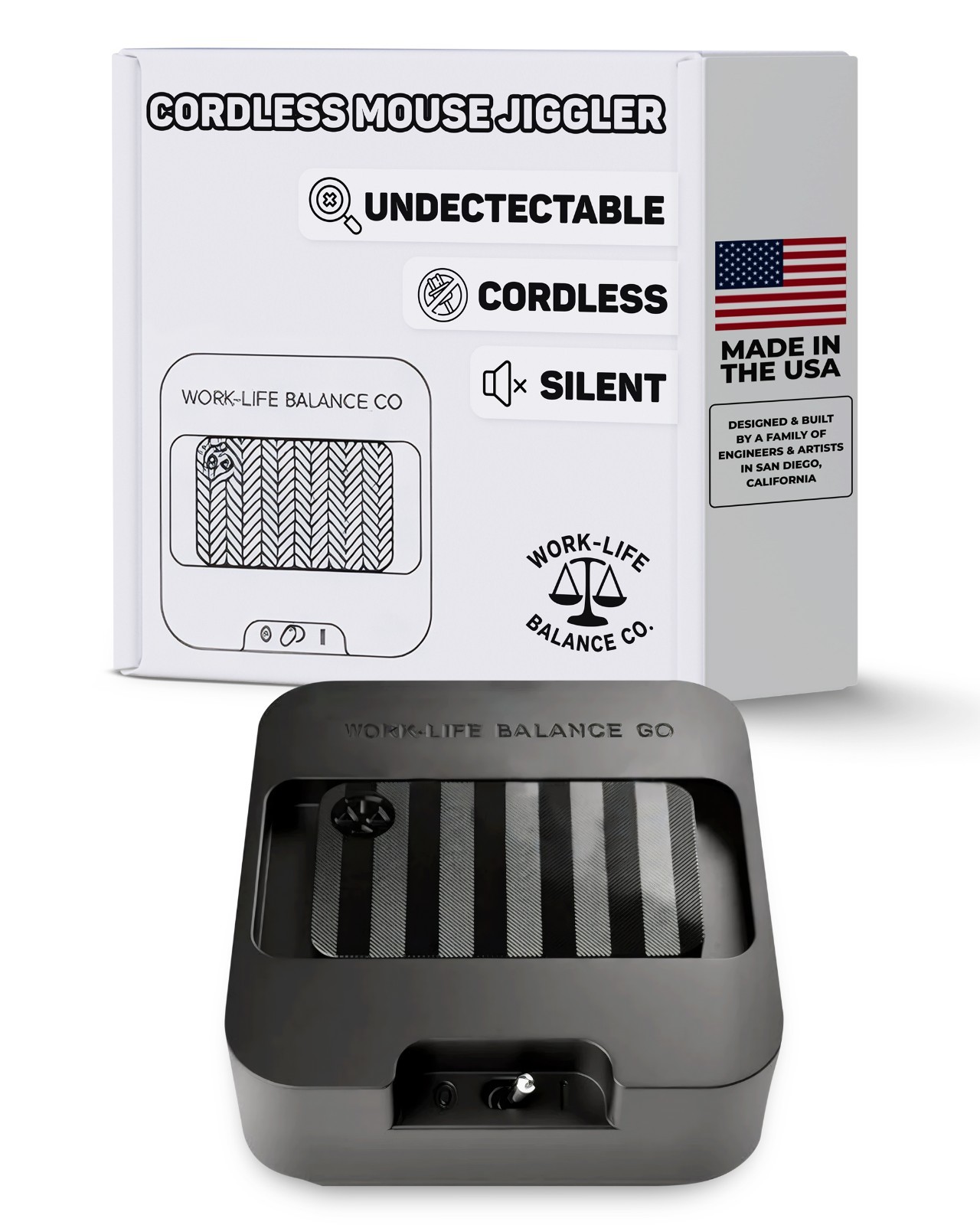 Mechanical Mouse Jiggler, Undetectable Device, Cordless Mouse Mover, Randomized