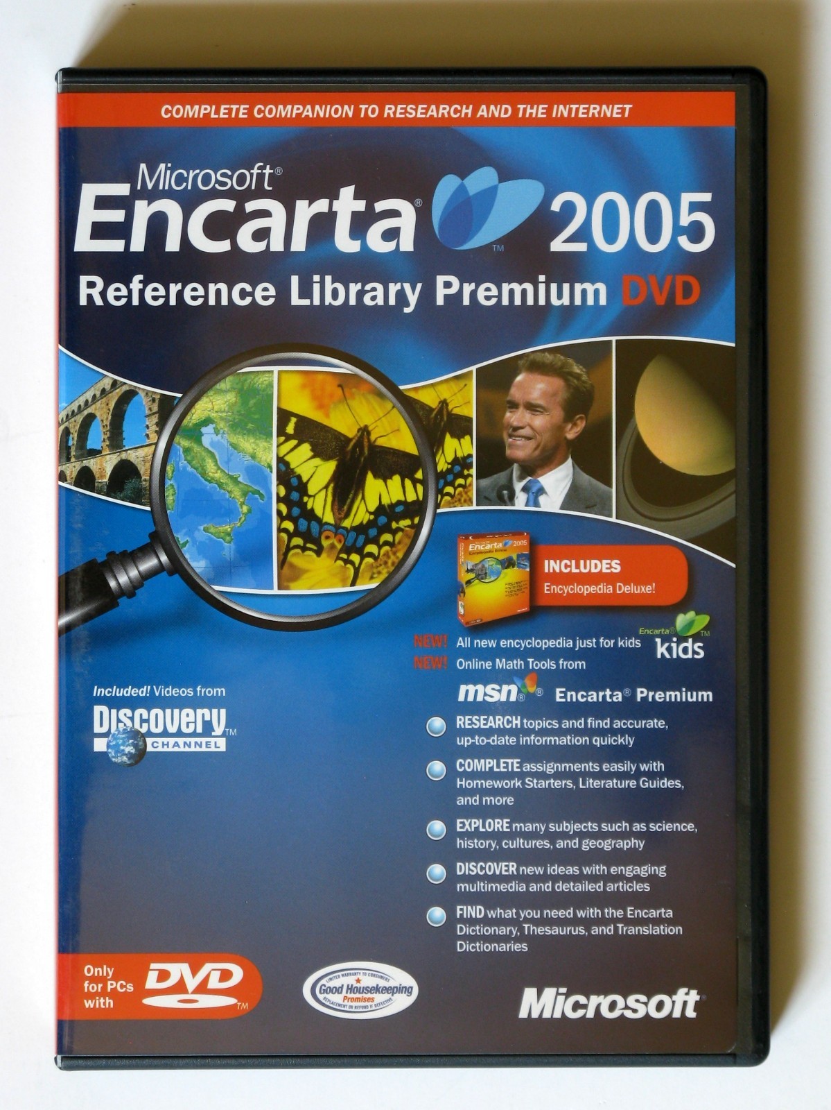 👀 Microsoft Encarta 2005 Reference Library Premium DVD, TESTED in Windows 11 👀