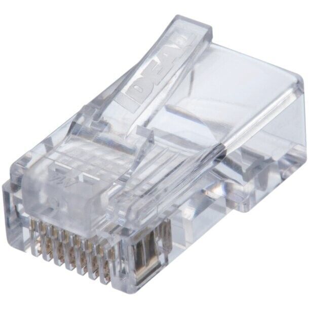 PE IDEAL CAT-5E Feed-Thru RJ45 Mod Plugs 100 Pack