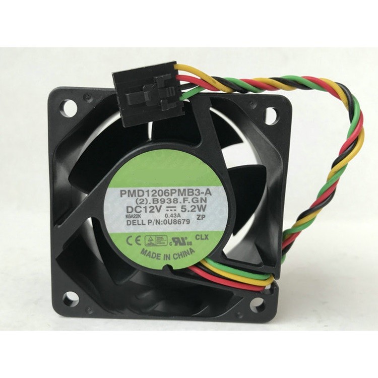 For SUNON PMD1206PMB3-A 60*38mm 12V 5.2W 3.4W Cooling fan for DELL Server 4Pin