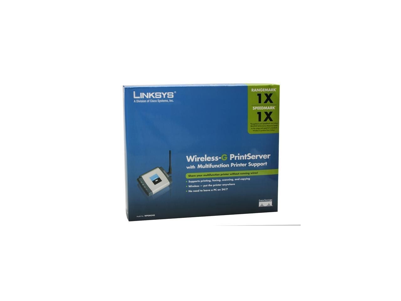 Linksys Wireless-G Print Server Multifunction Printer Support WPSM54G Router NEW