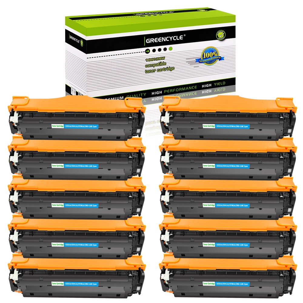 10PK Cyan Toner Compatible with Canon 118 ImageCLASS MF729Cdw MF729cx MF8340Cdn