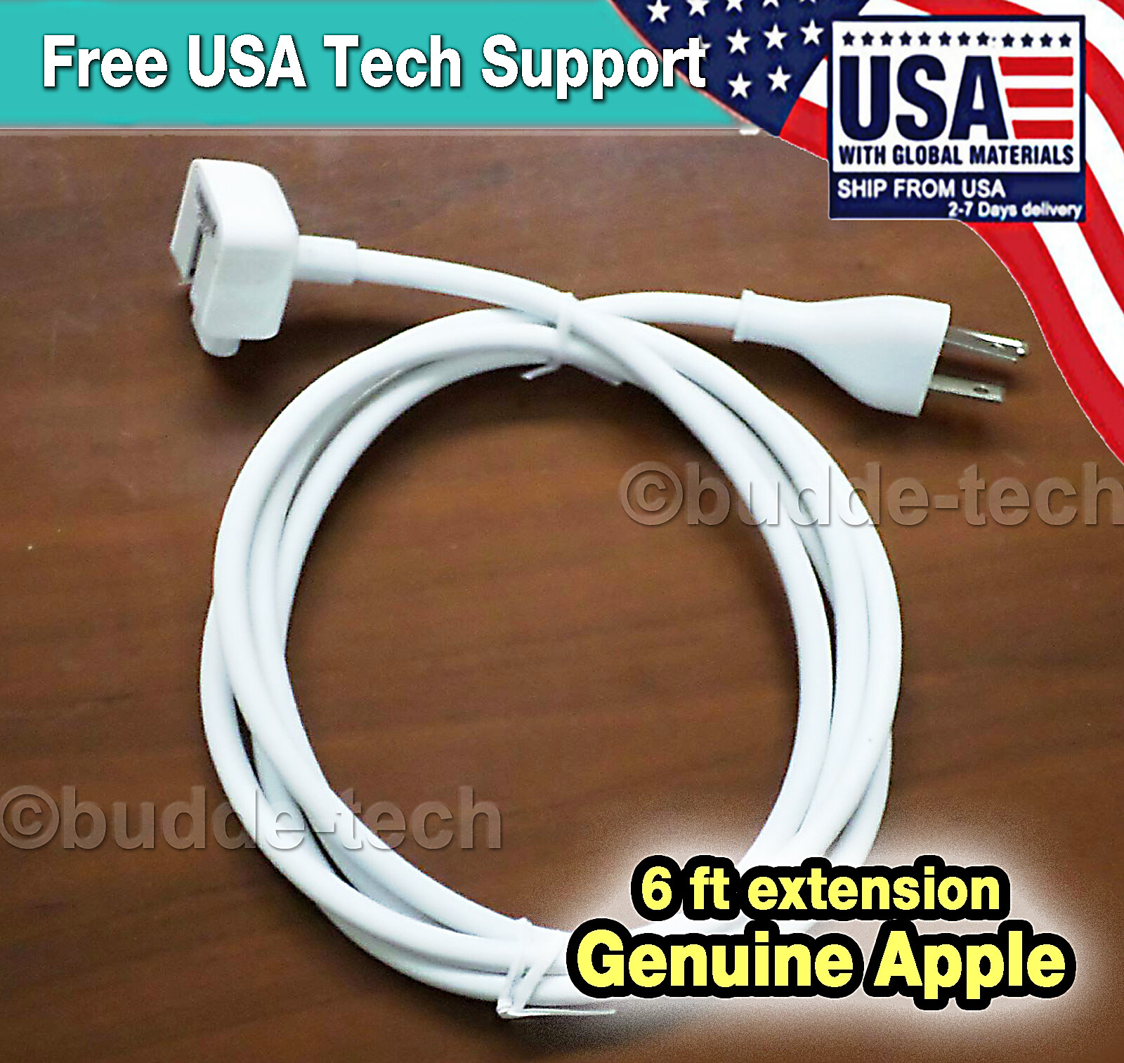Apple Power Adapter AC Extension Cable (for MacBook Pro, MacBook, MacBook Air)