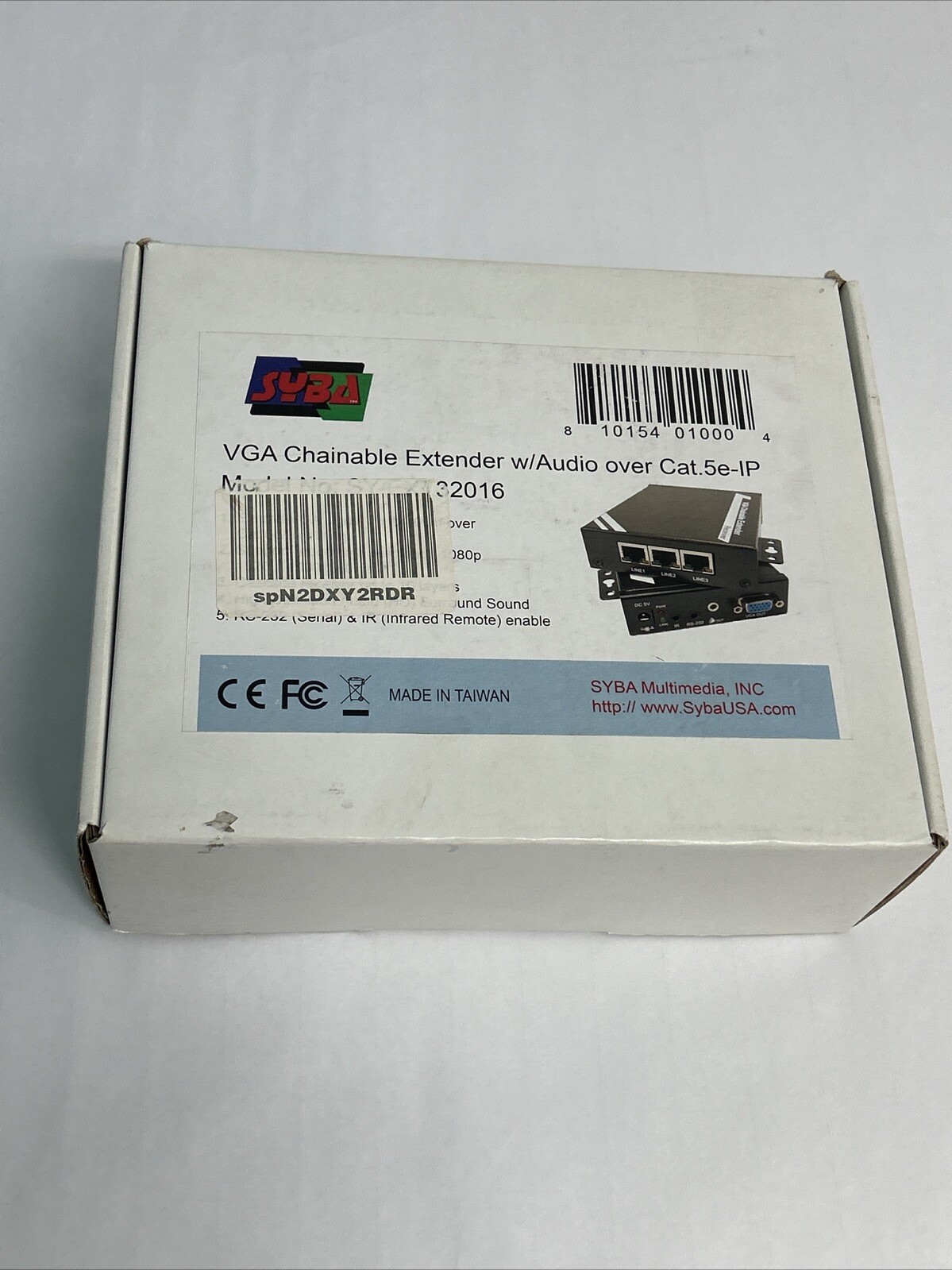 NEW VGA Chainable Extender with Audio Over Cat5e-IP Transmitter
