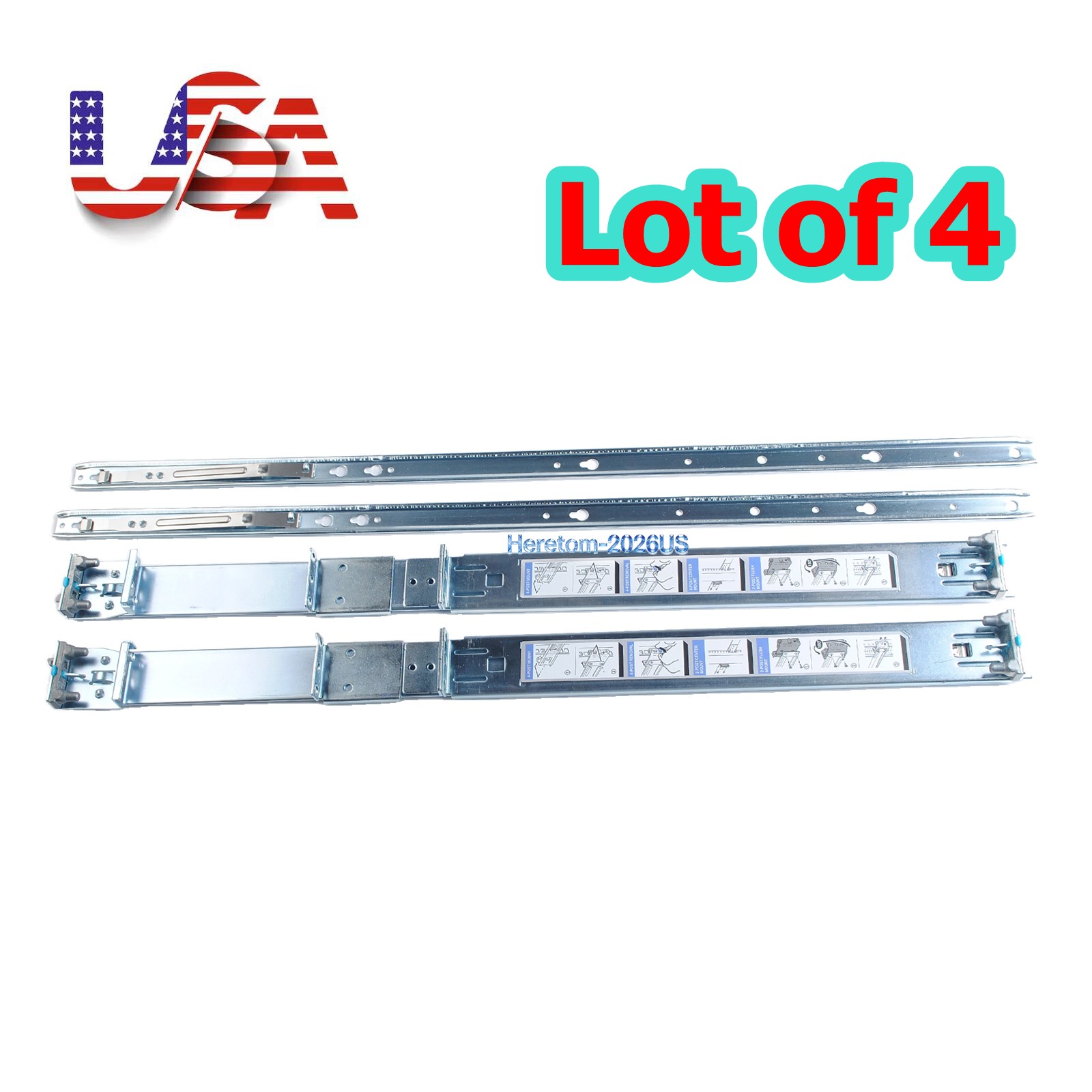X632K DELL STATIC READYRAIL KIT FOR 1U SERVER R620 R630 R410 R420 0Y819K 053D7M